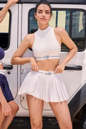 Mood Outfit Crochet Style Medium-Waist Mini Pleated Skirt