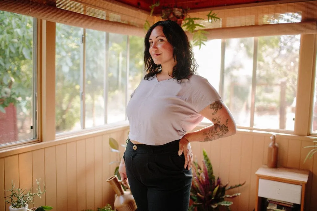 Lightweight Knit Odor Resistant Material Dolman Top in Lavender Challis