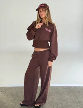 Chic casual MERRYN TRACK PANT - CHOCOLATE