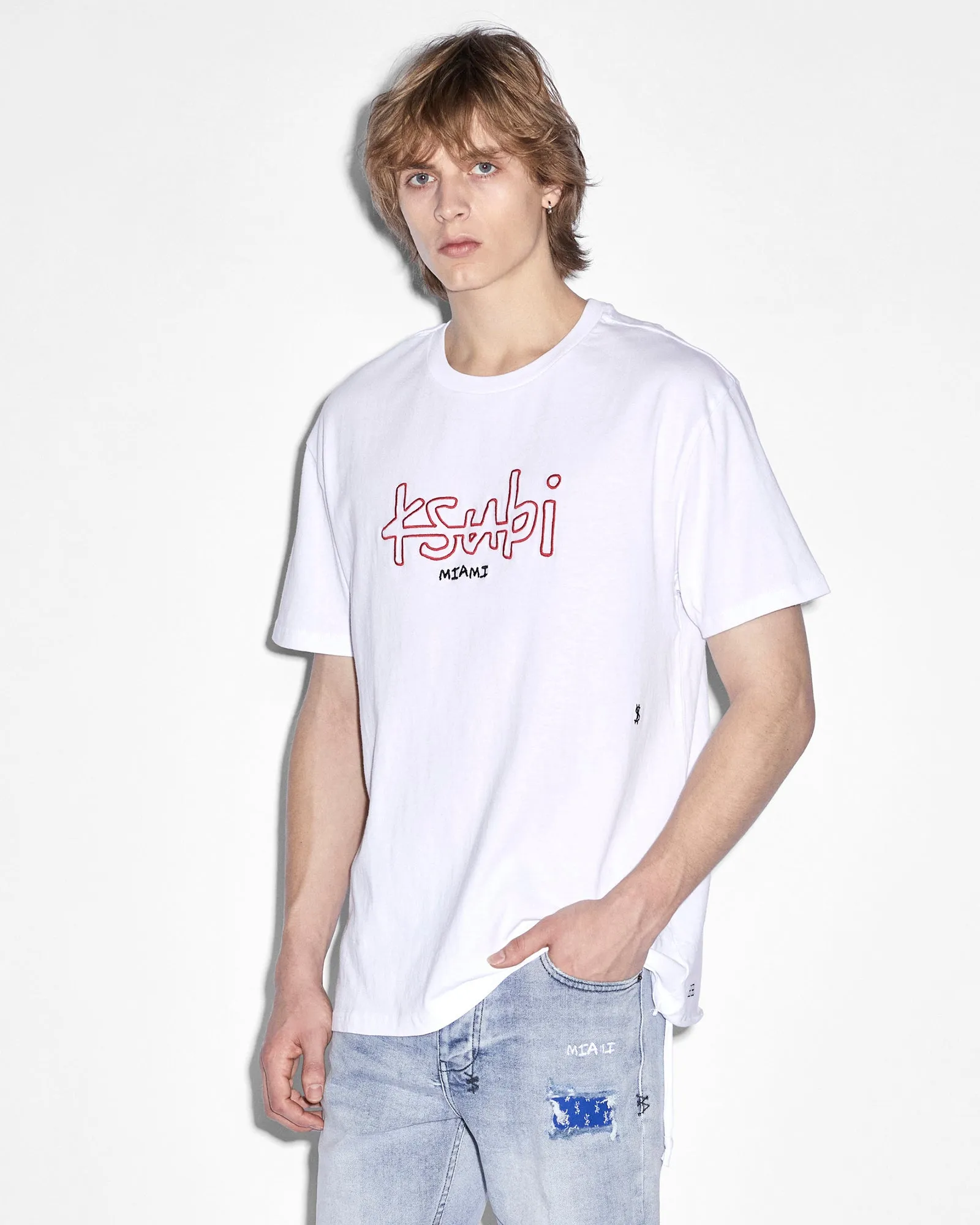 Soft Touch Texture MIAMI 4X4 BIGGIE SS TEE TRU WHITE