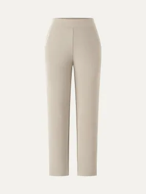 Mid Rise Pull-on Tapered Pants with Pockets Non slip grip Layered Comfort