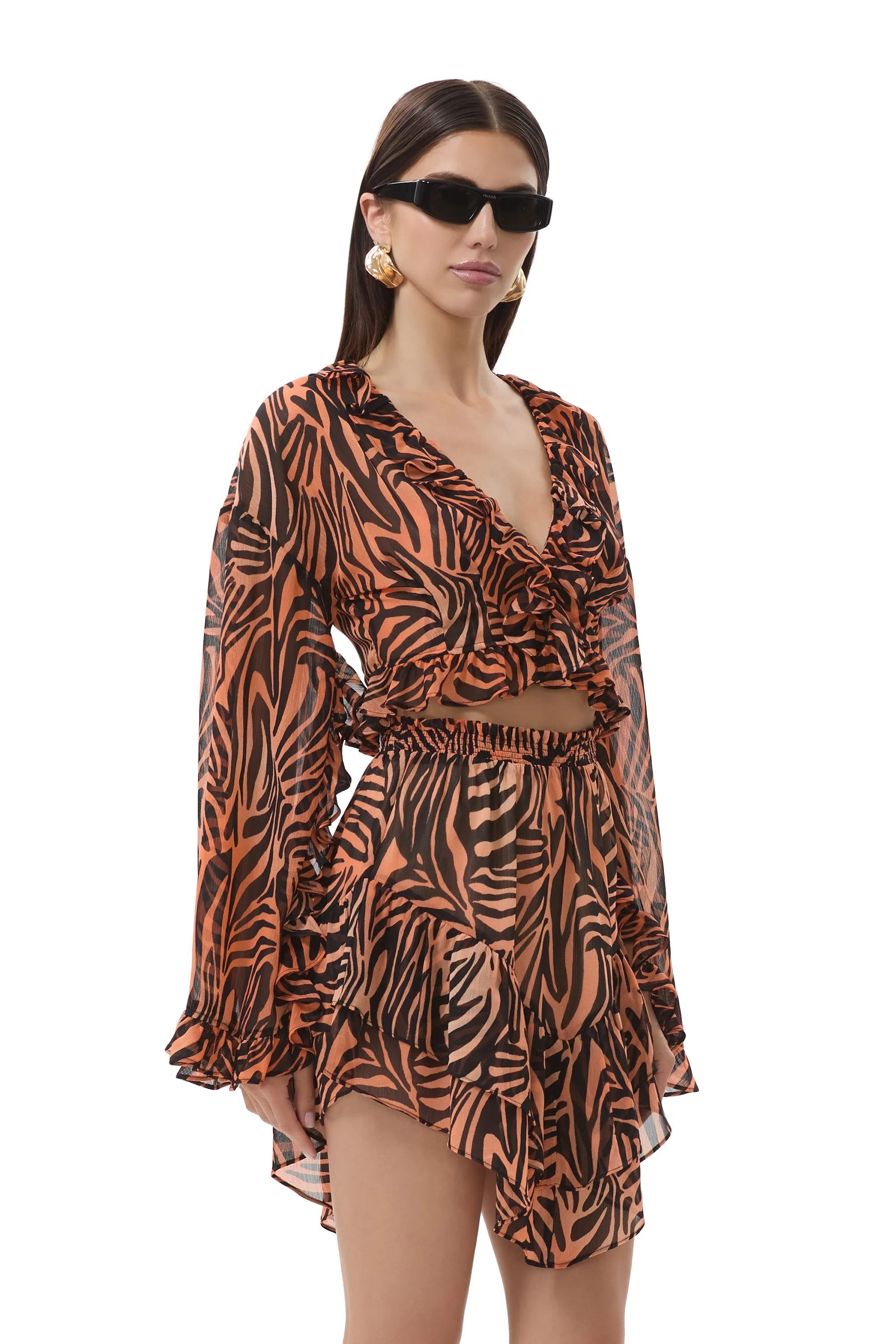 Clinton Top - Ombre Zebra UltraFineMesh DoubleLayered