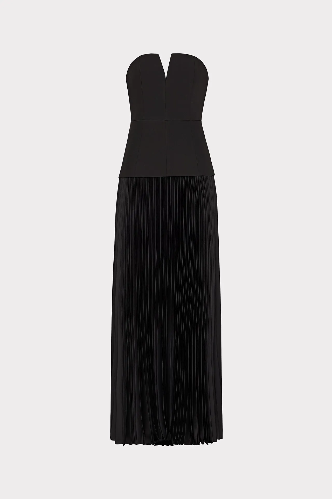 packable Novalee Strapless Pleated Maxi Dress