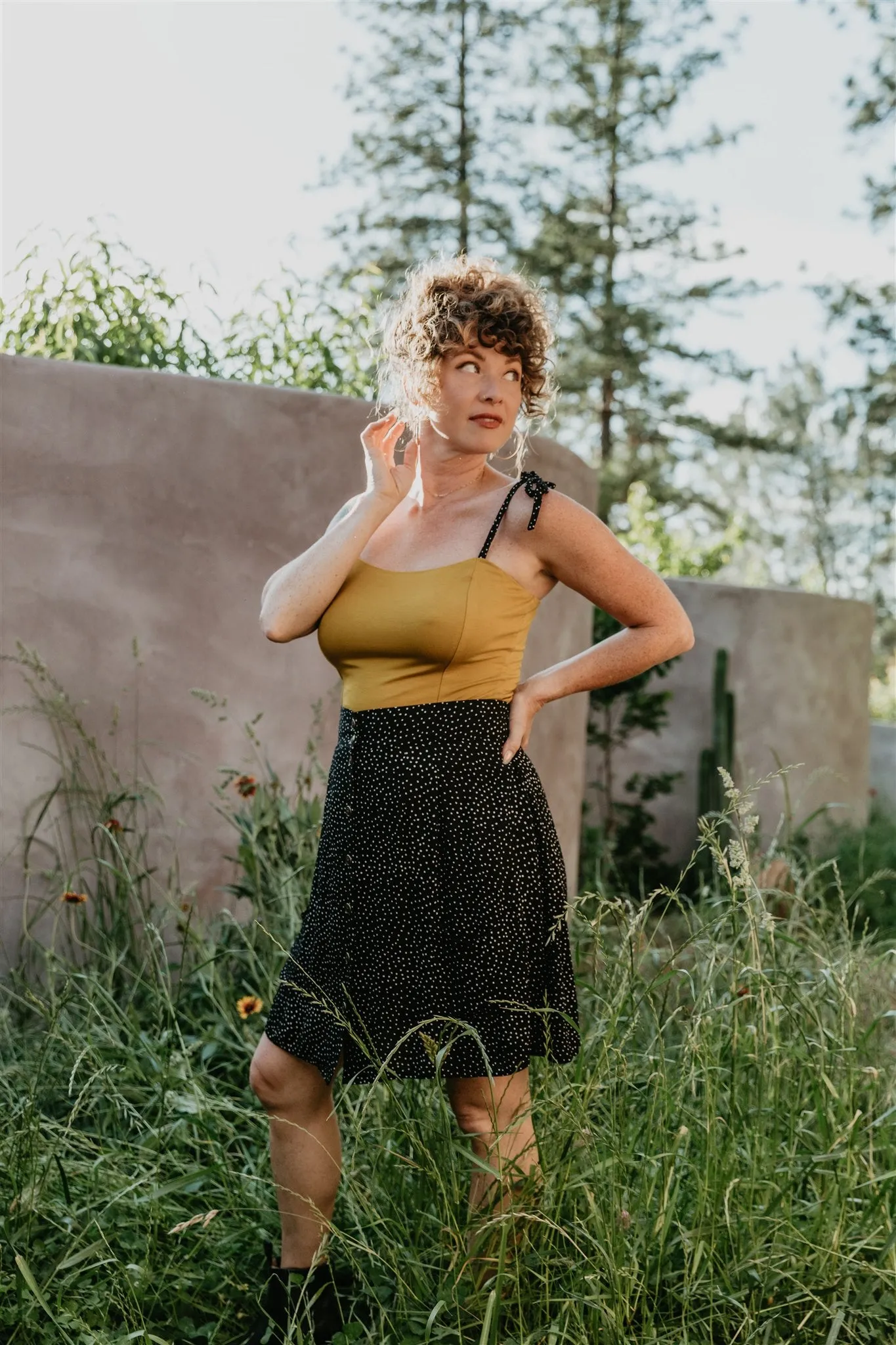 Cozy Basics Minnie Top in Mustard Modal