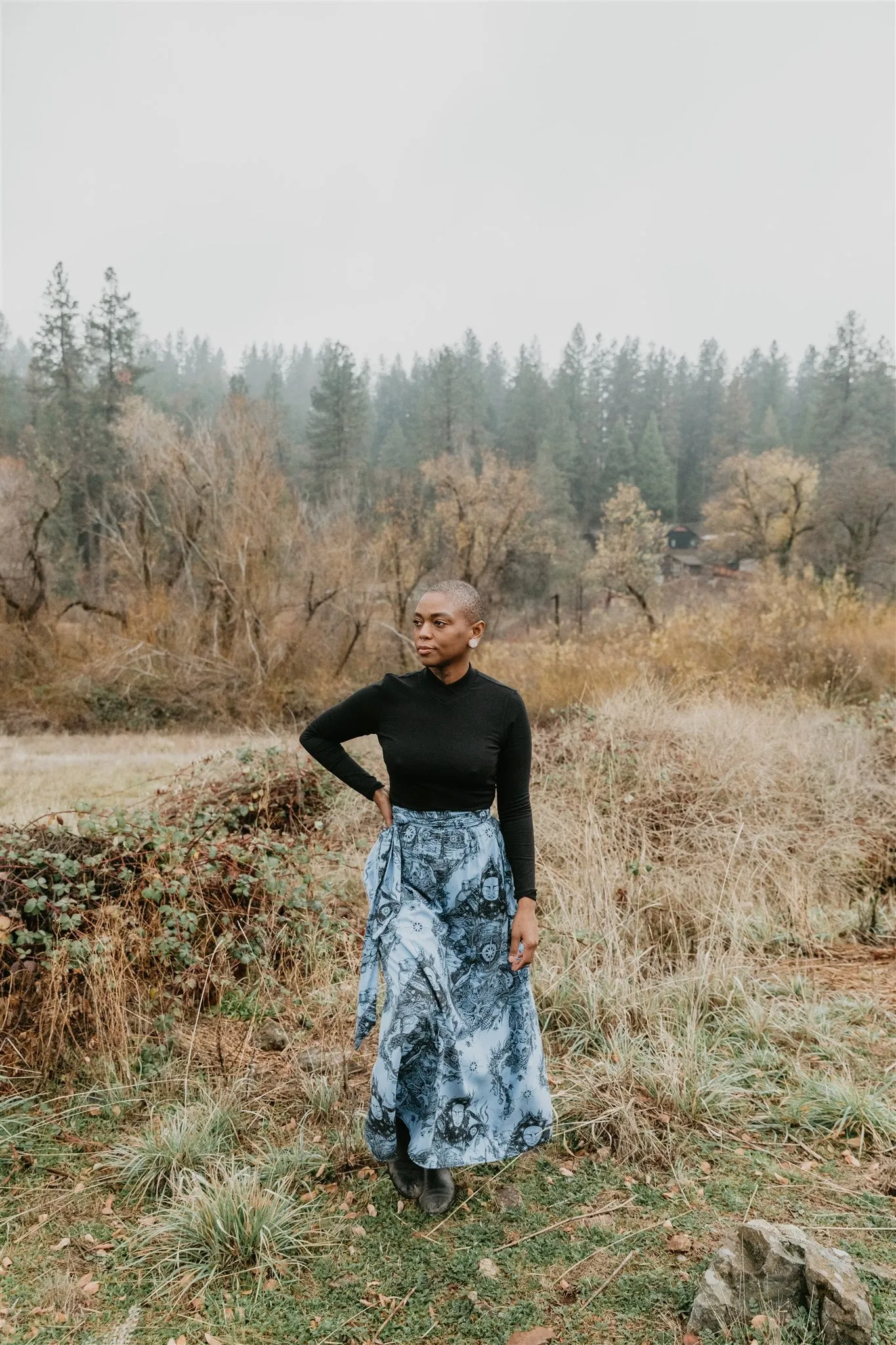 Mock Top in Black Odor Resistant