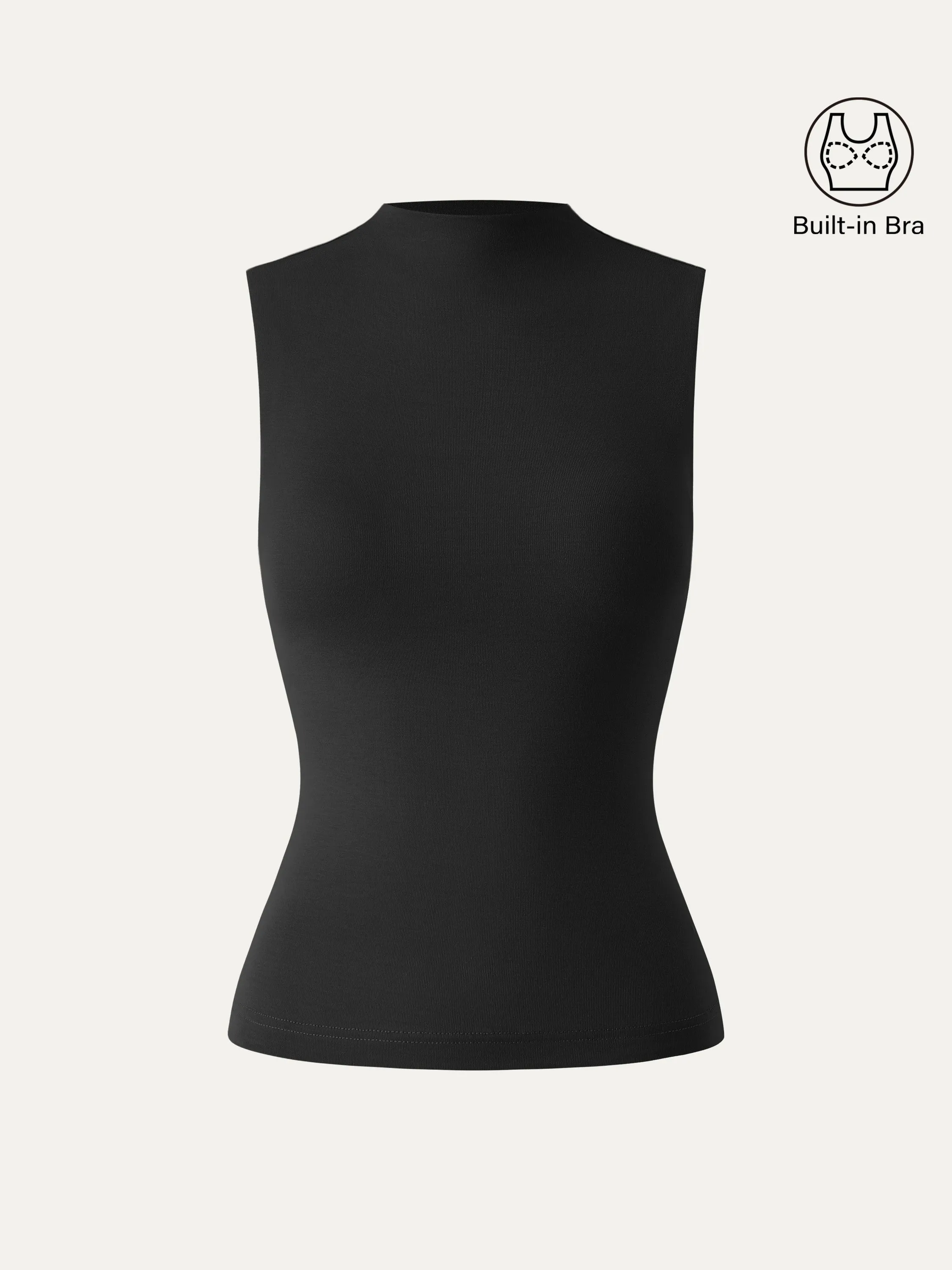 Tear Resistant Reinforcement Mockneck New Airy Brami Tank