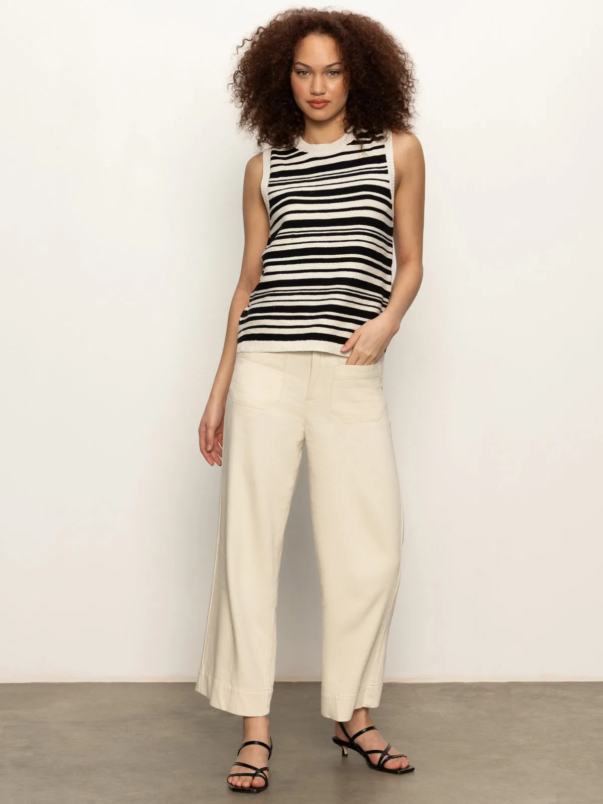 Modern Sweater Shell Black Macrame Shape Retention Fabric MultiFunctionalPockets