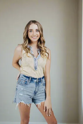 Skyburst Thermal Tank Top - FINAL SALE Multi Panel Construction Noise Reduced Zipper