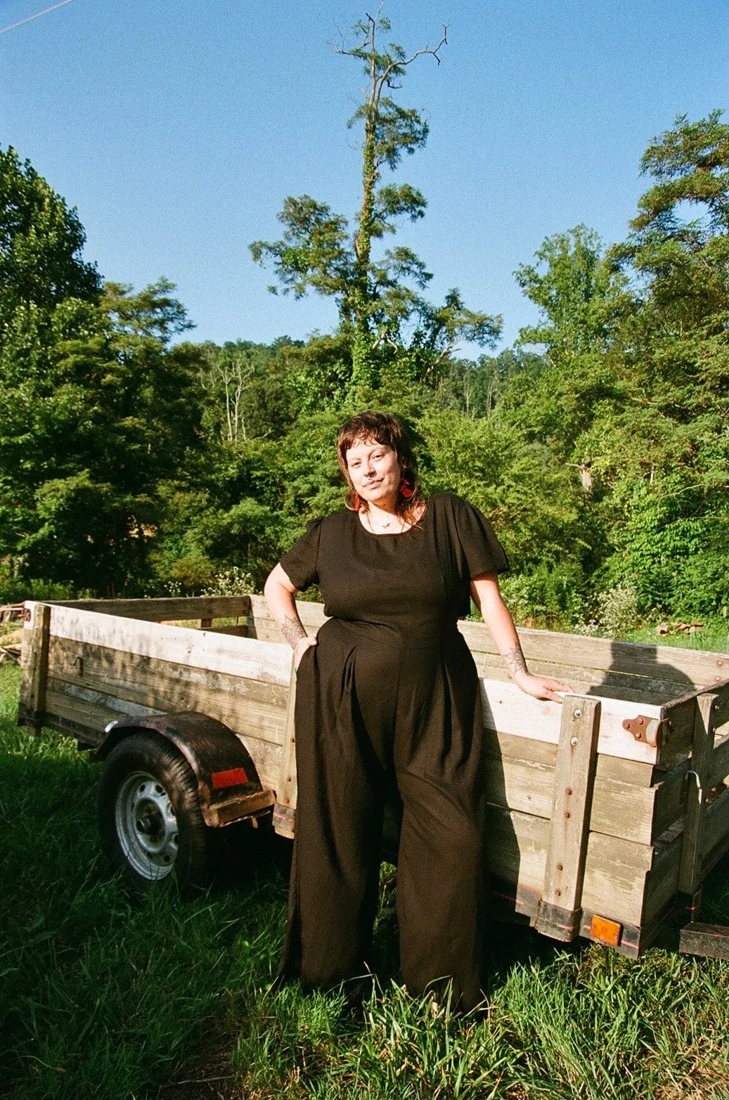 Vega Jumpsuit in Black Linen ComfortStretch