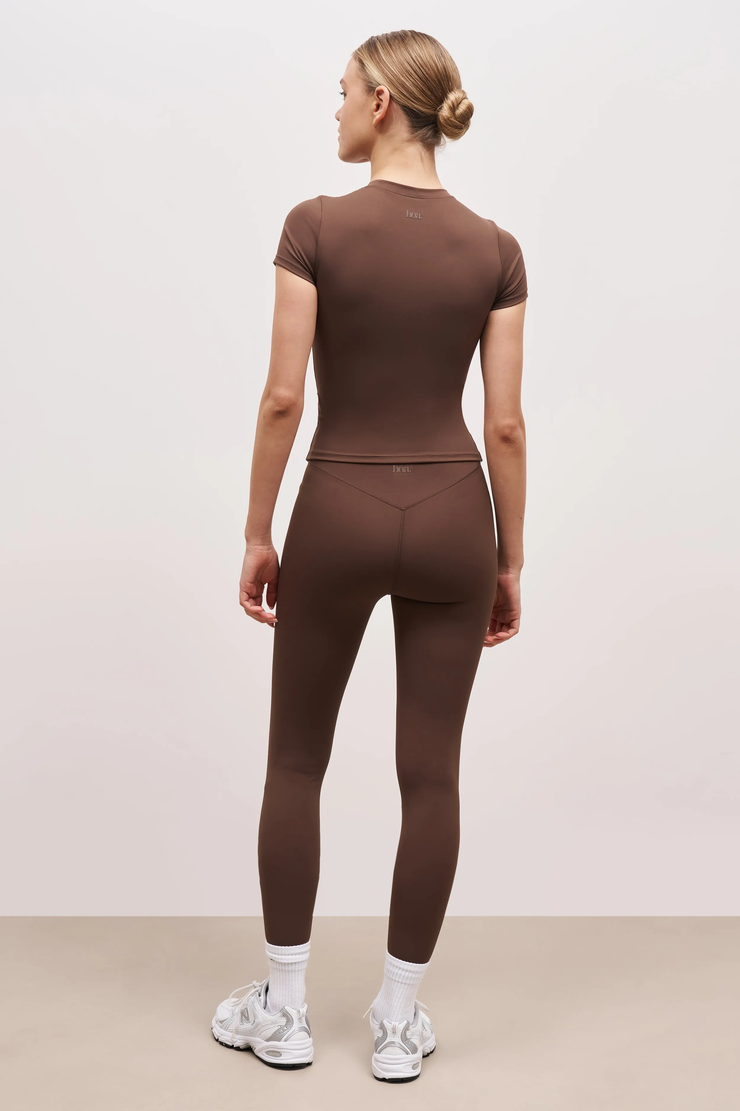 Base Sculpting T Shirt - Truffle patch accents Striped