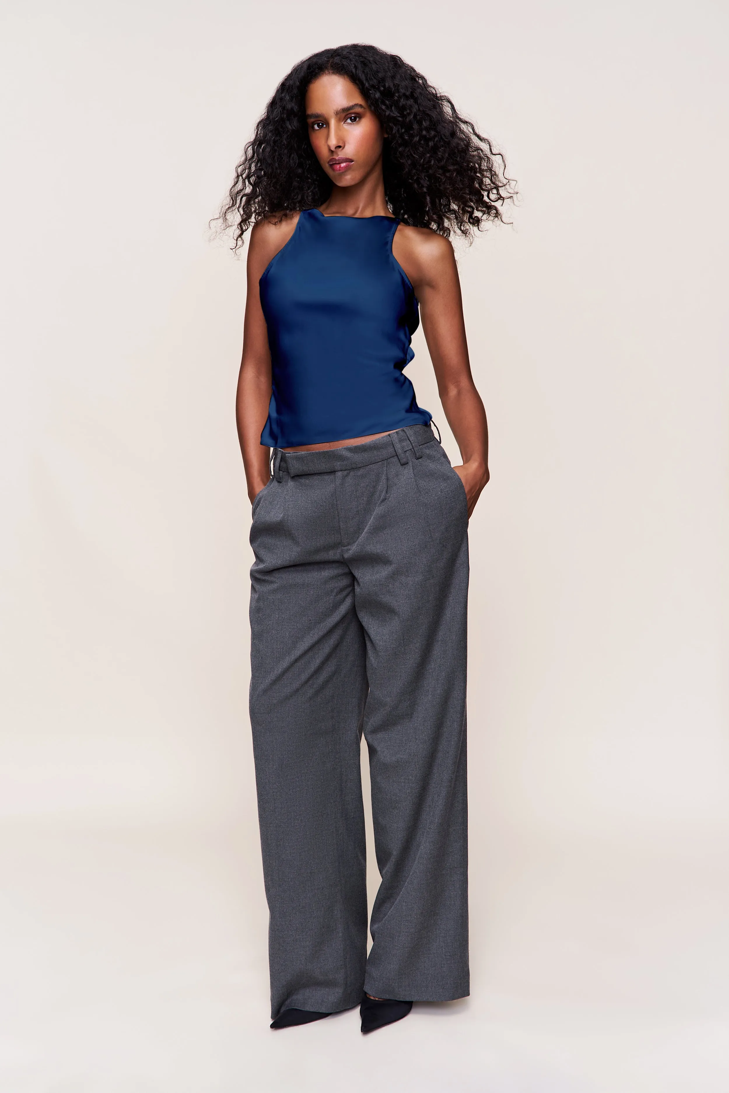 Regine Cowl Neck Top Snag Resistant Surface Layered Insulation