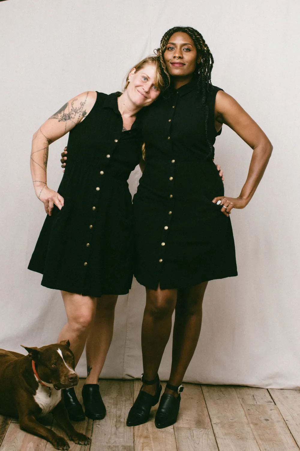 Modern Look Vibrant Edge Mona Dress in black