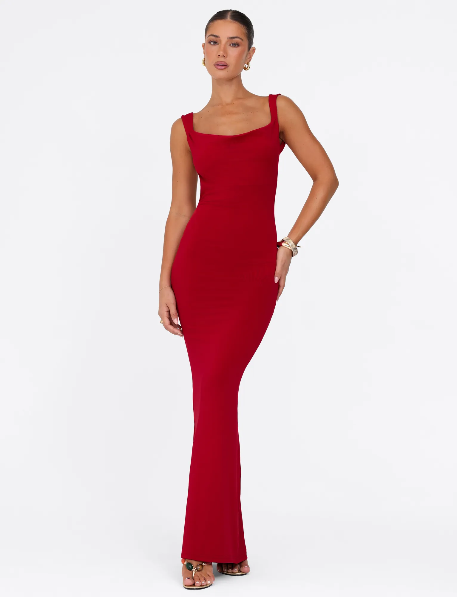 MORANA MAXI DRESS - RED Timeless Shape