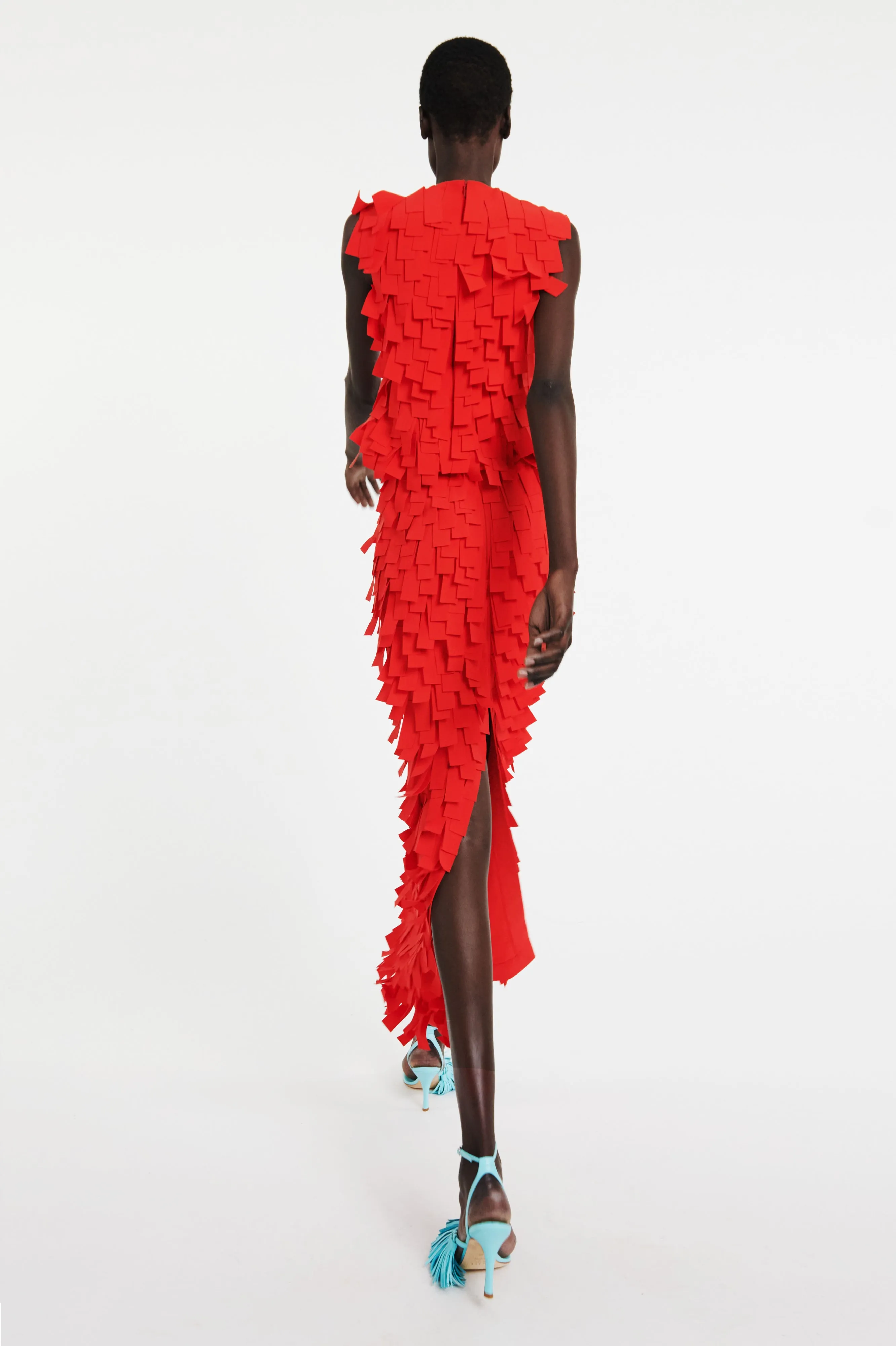 Affordable Fashion Multi Rectangle Skirt Red