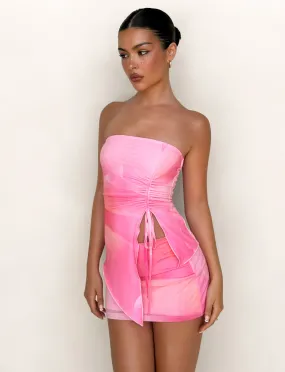 NonScratchyLining SARIAH TOP - PINK : MACRO FLORAL : PINK BLOSSOM