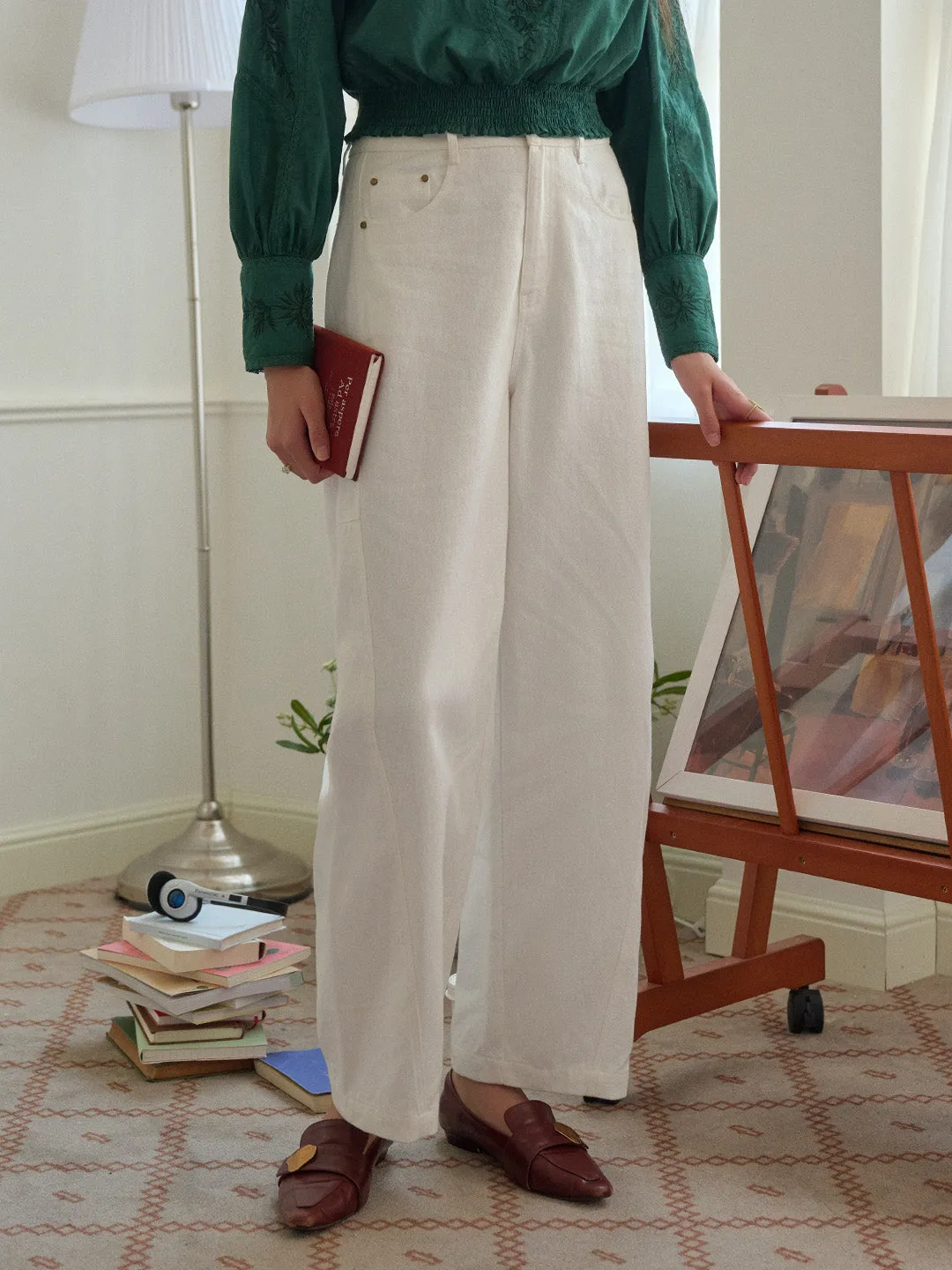 Fashion friendly All-Purpose Use Mylah 100% Cotton Scimitar Trousers