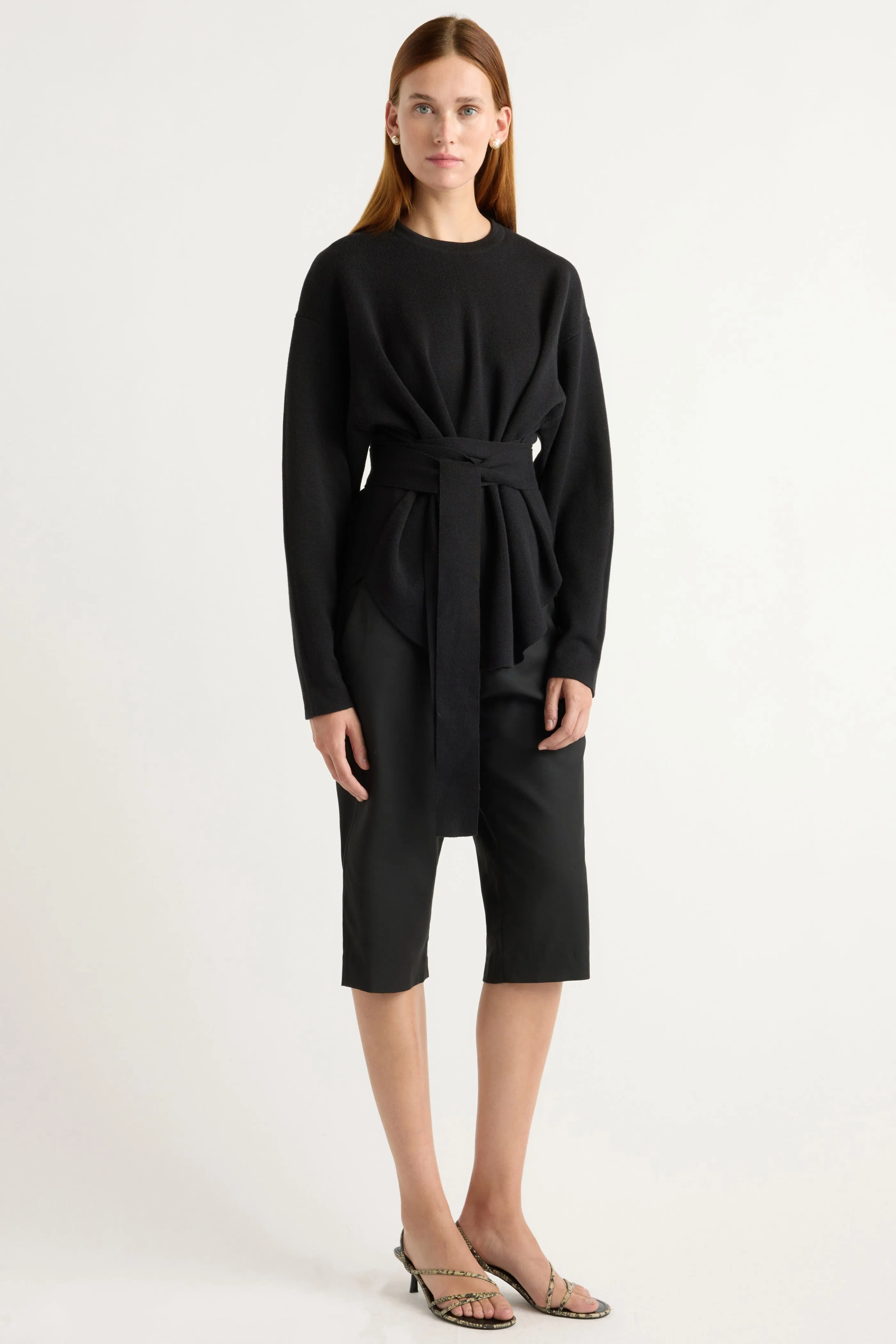 Nara Tie-Front Knit Sweater Eco Dye Process