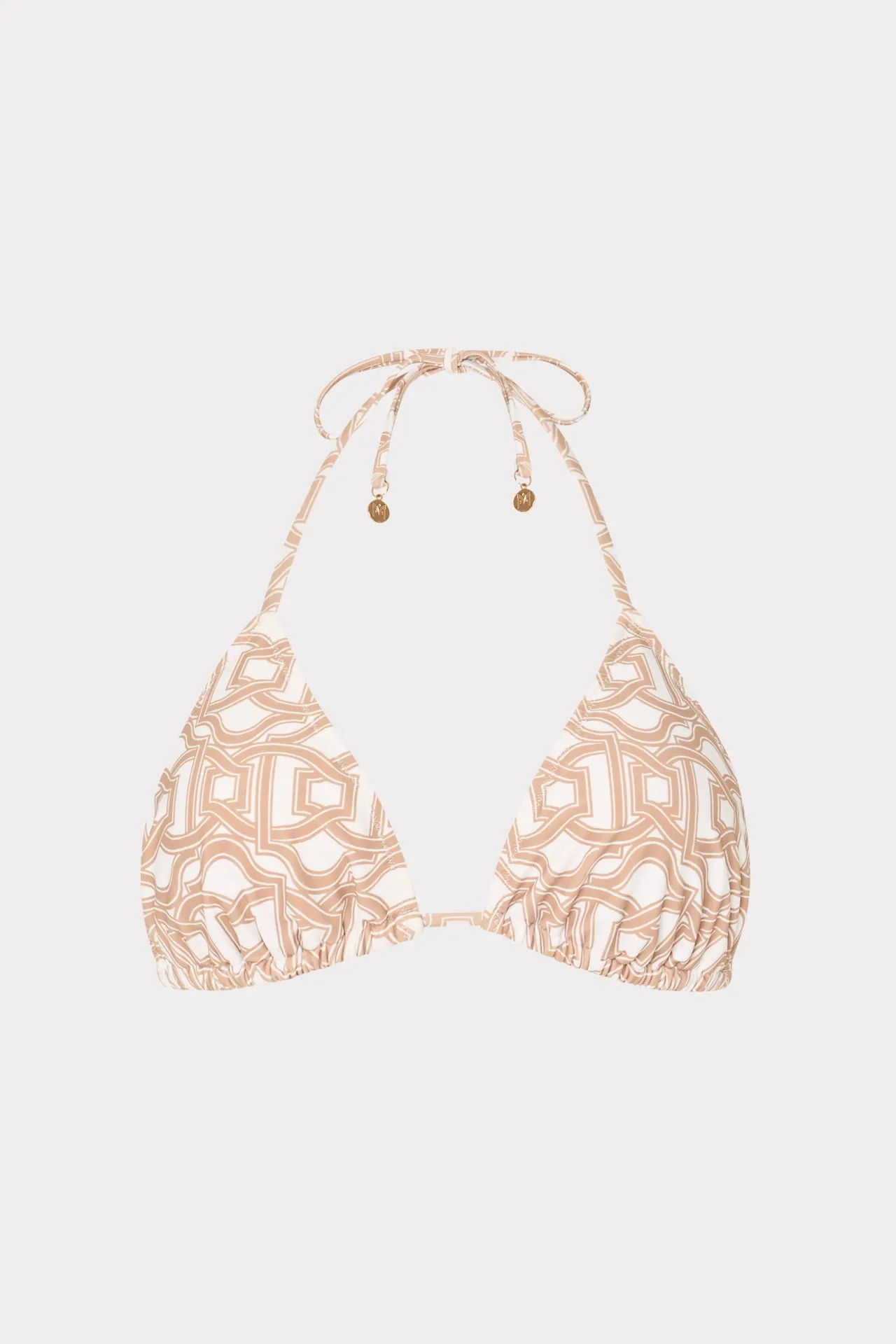 Nautical Chain Triangle Bikini Top Mesh Lined Padding Abrasion Resistant Finish