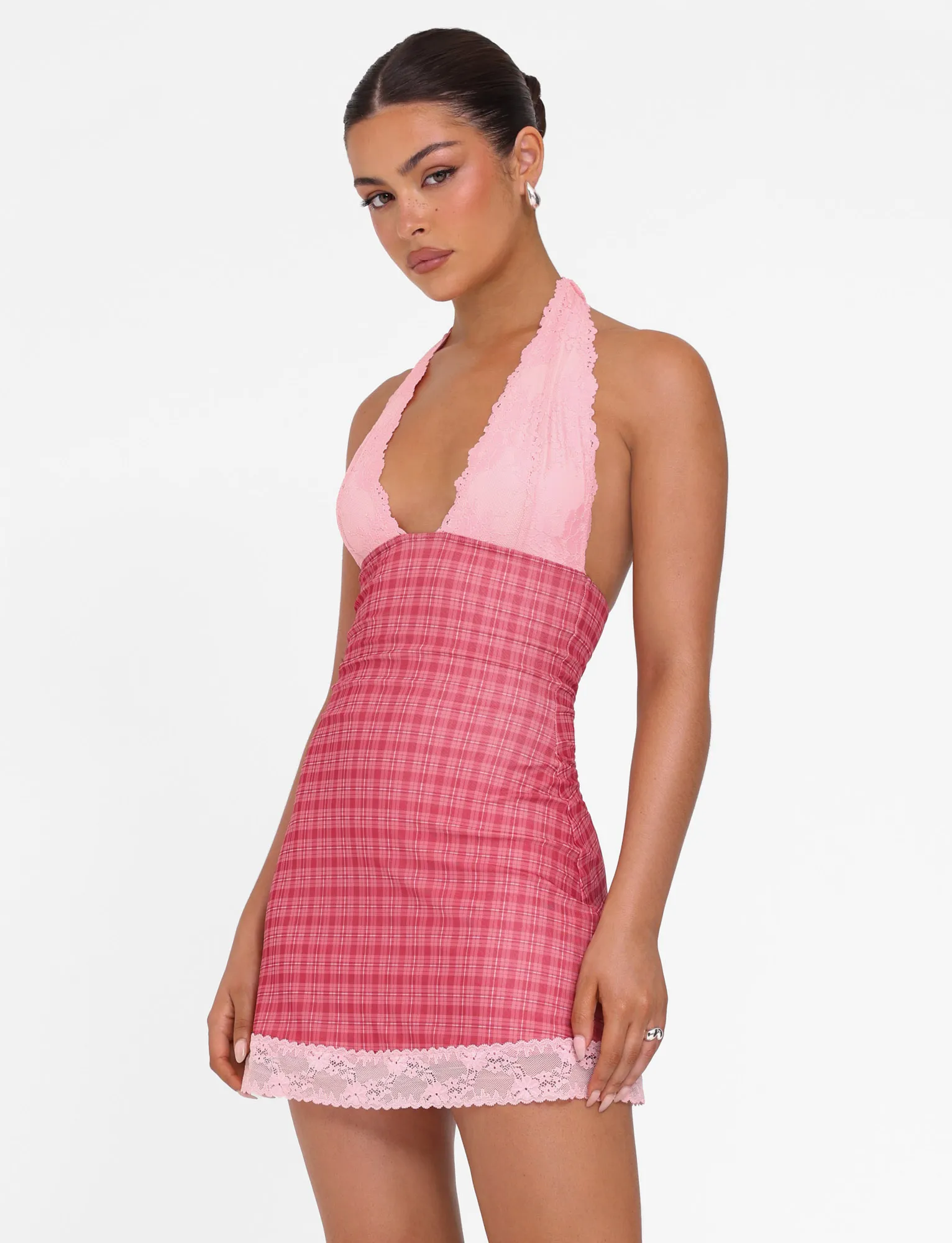 Fall Flow Modern Flow NAVIA DRESS - RED : RED CHECK