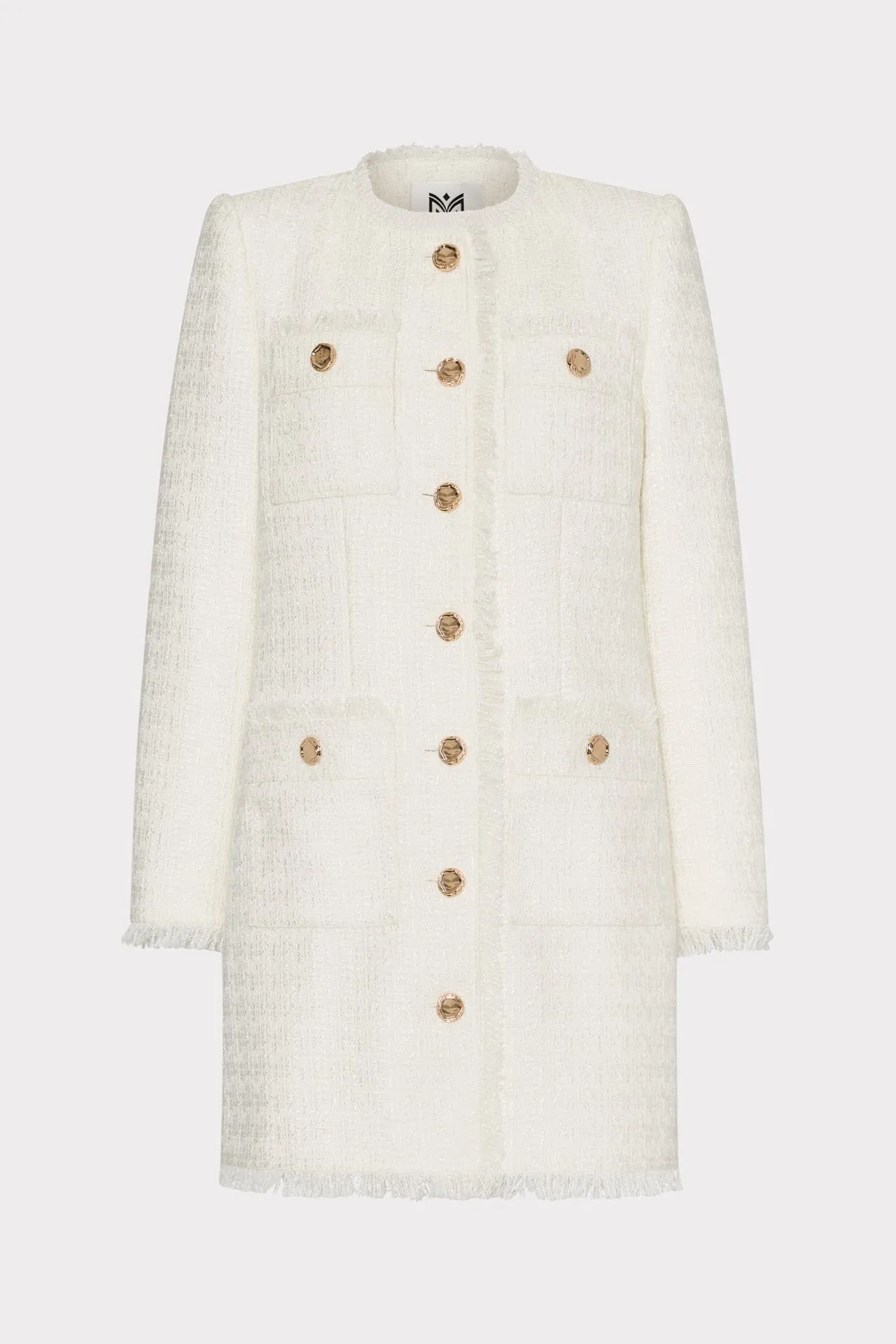 Hypoallergenic Textile WrinkleResistantFinish Neile Boucle Long Jacket