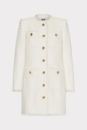 Neile Boucle Long Jacket Low Profile Zipper Closure SoftLining