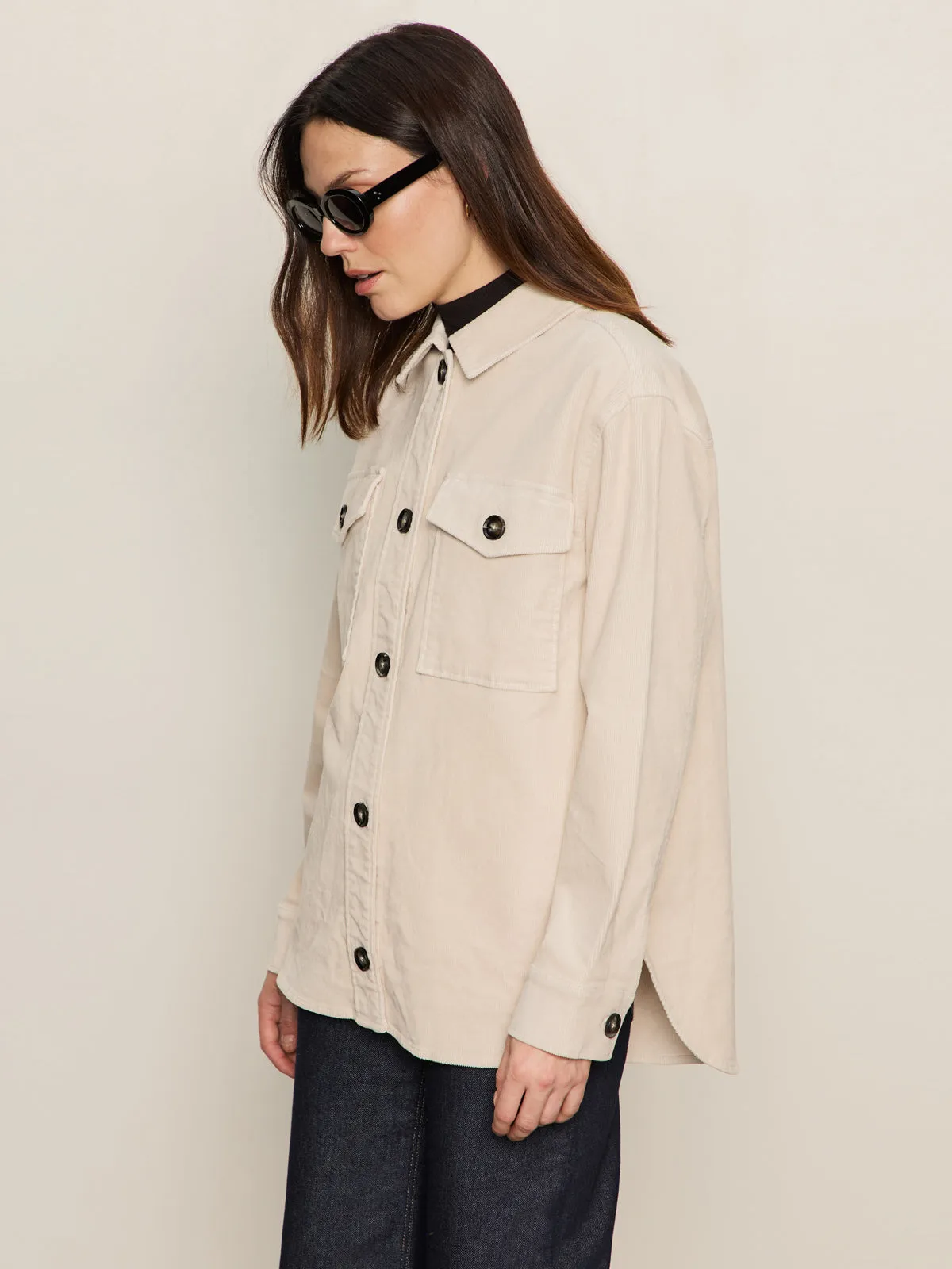 The Corduroy Shacket Mother Of Pearl Trail Style