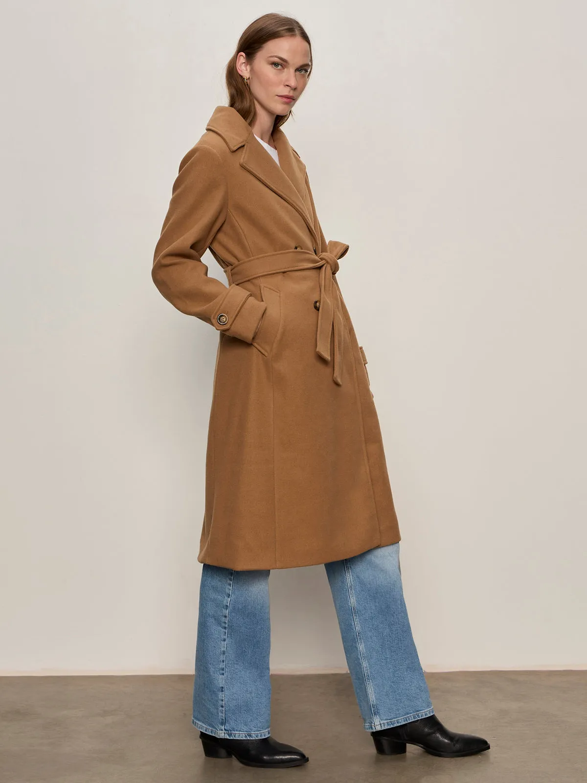 music concert Aria Wrap Coat Camel