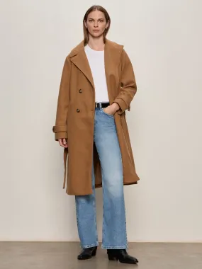 Aria Wrap Coat Camel Casual Warmth Position