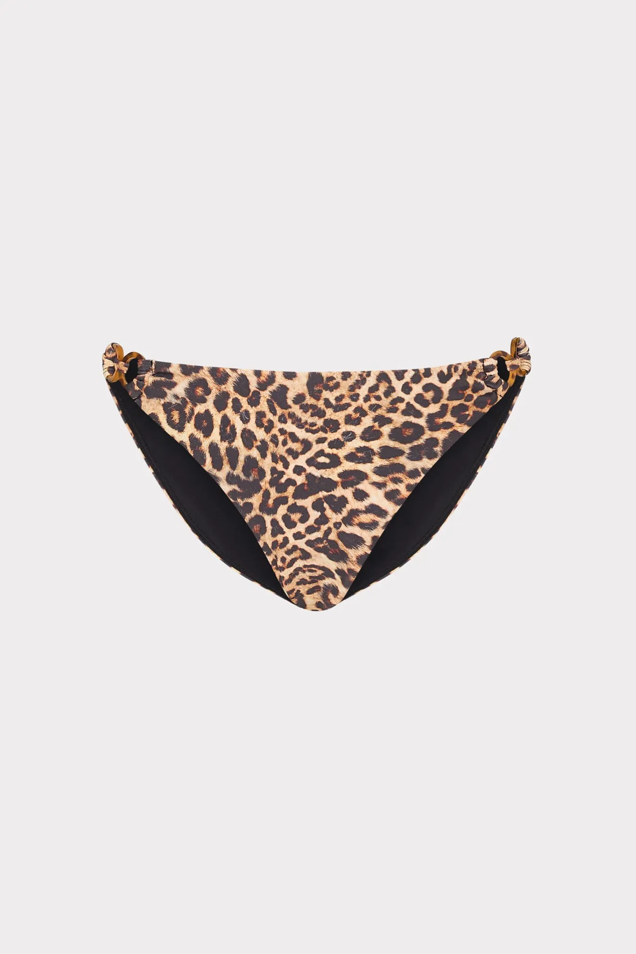 Niki Leopard O-Ring Bikini Bottom Deep-Tint Breezy-Fabric