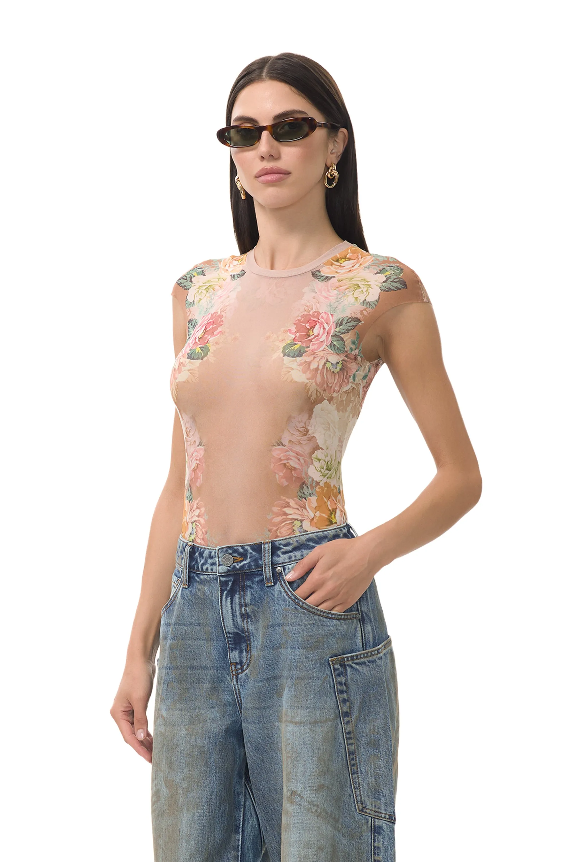 Nina Top - Honey Rose Frame SoftFeel Fabric