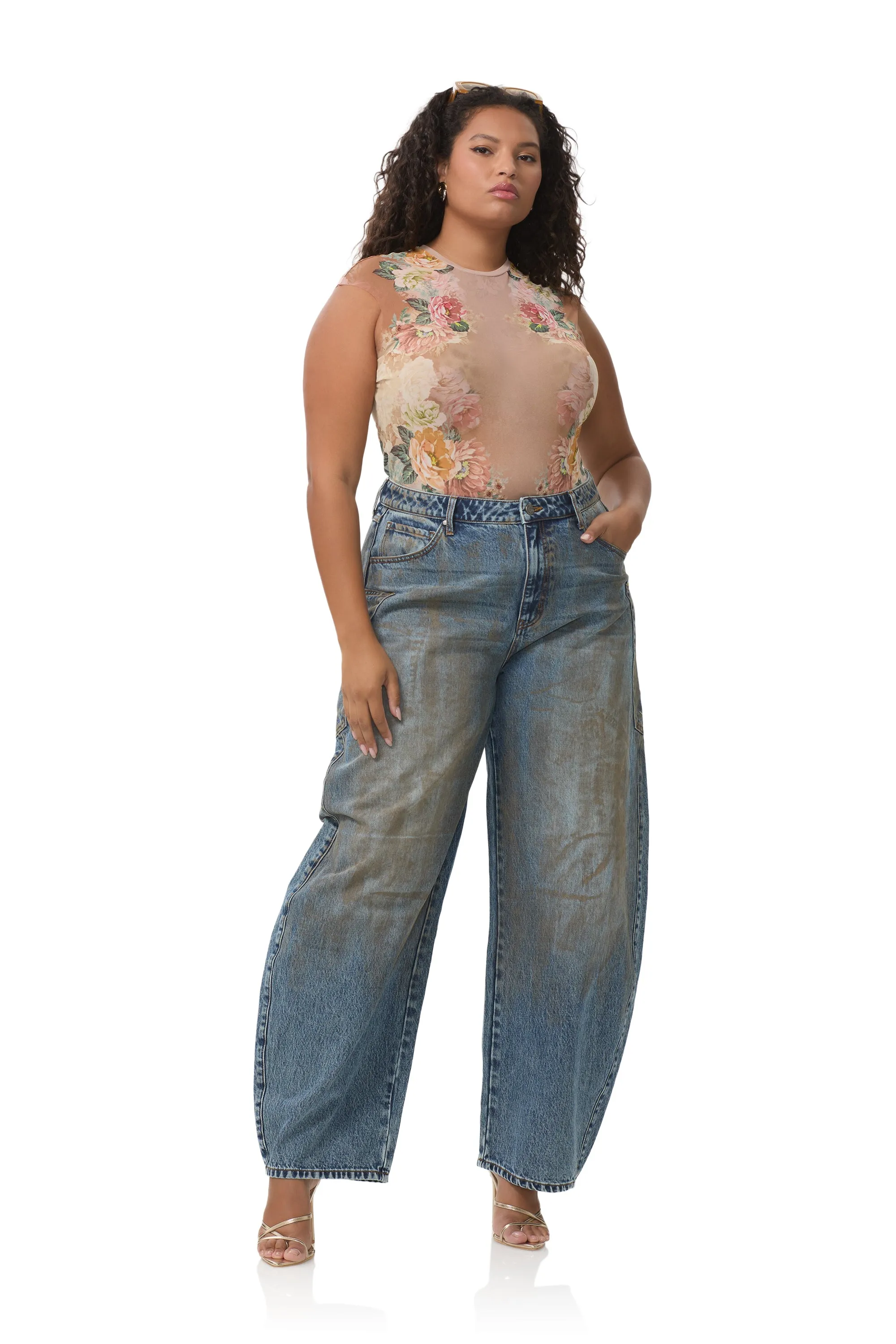 Nina Top - Honey Rose Frame LayeredCollar