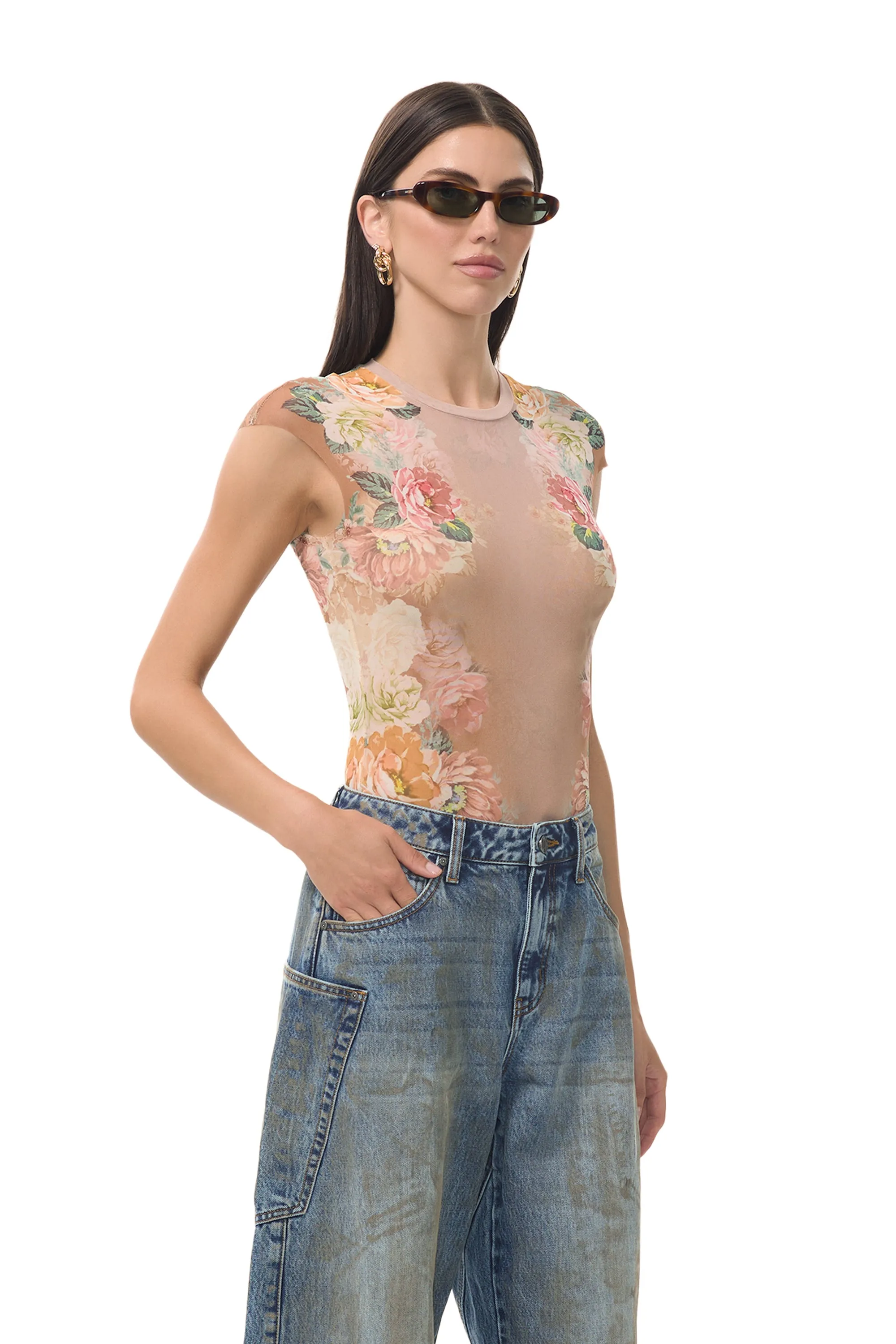 Nina Top - Honey Rose Frame Noise Reduced Zipper Eco Friendly Blend