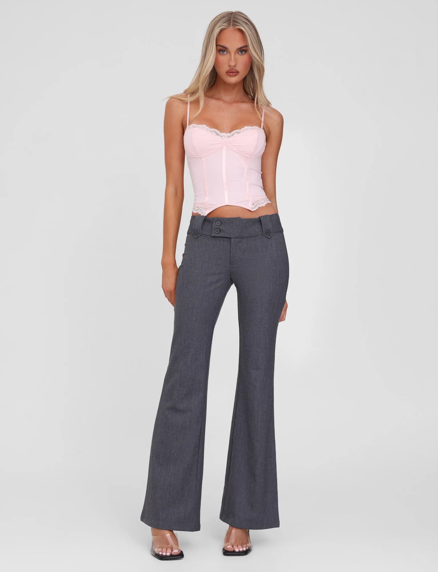 KITTIE PANT - GREY Secure Closures Perfect Pair