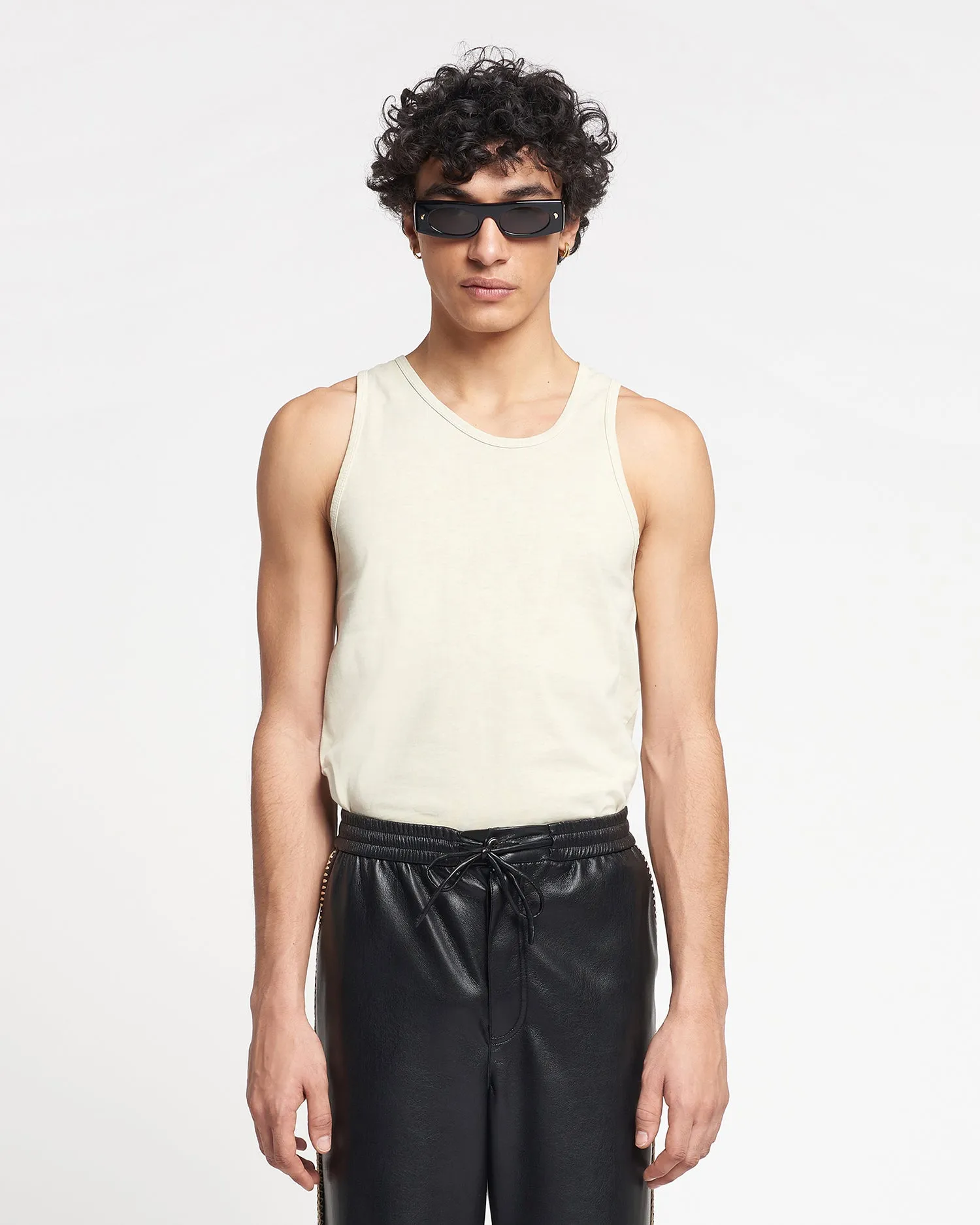 TwoToneEffect Aziz - Organically Grown Cotton Tank Top - Shell