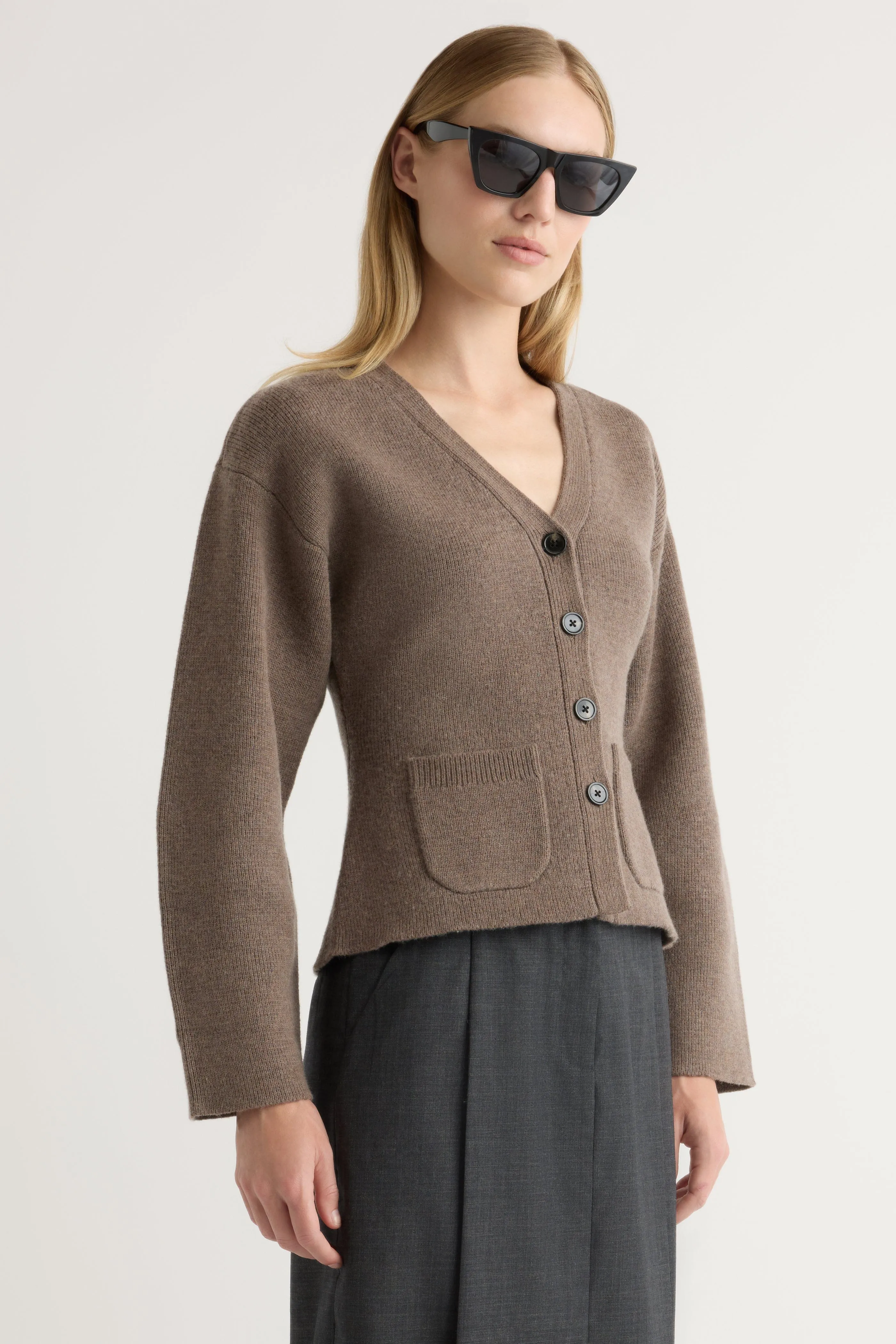 Cozy Fit Everyday Cozy Elinor Organic Cotton-Wool V-Neck Cardigan