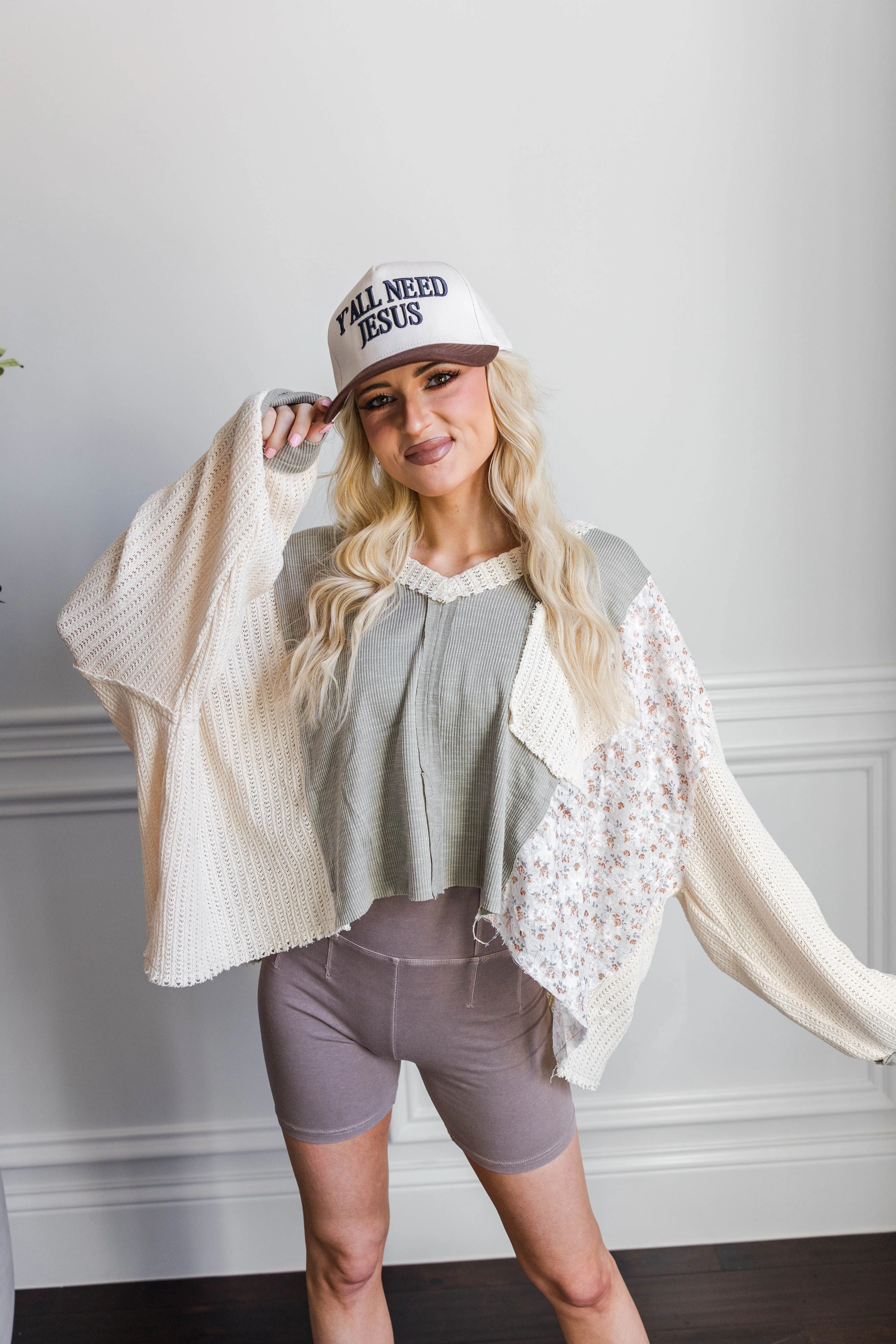 Silicone Grip Interior Cozy Fit Sage Haven Sweater