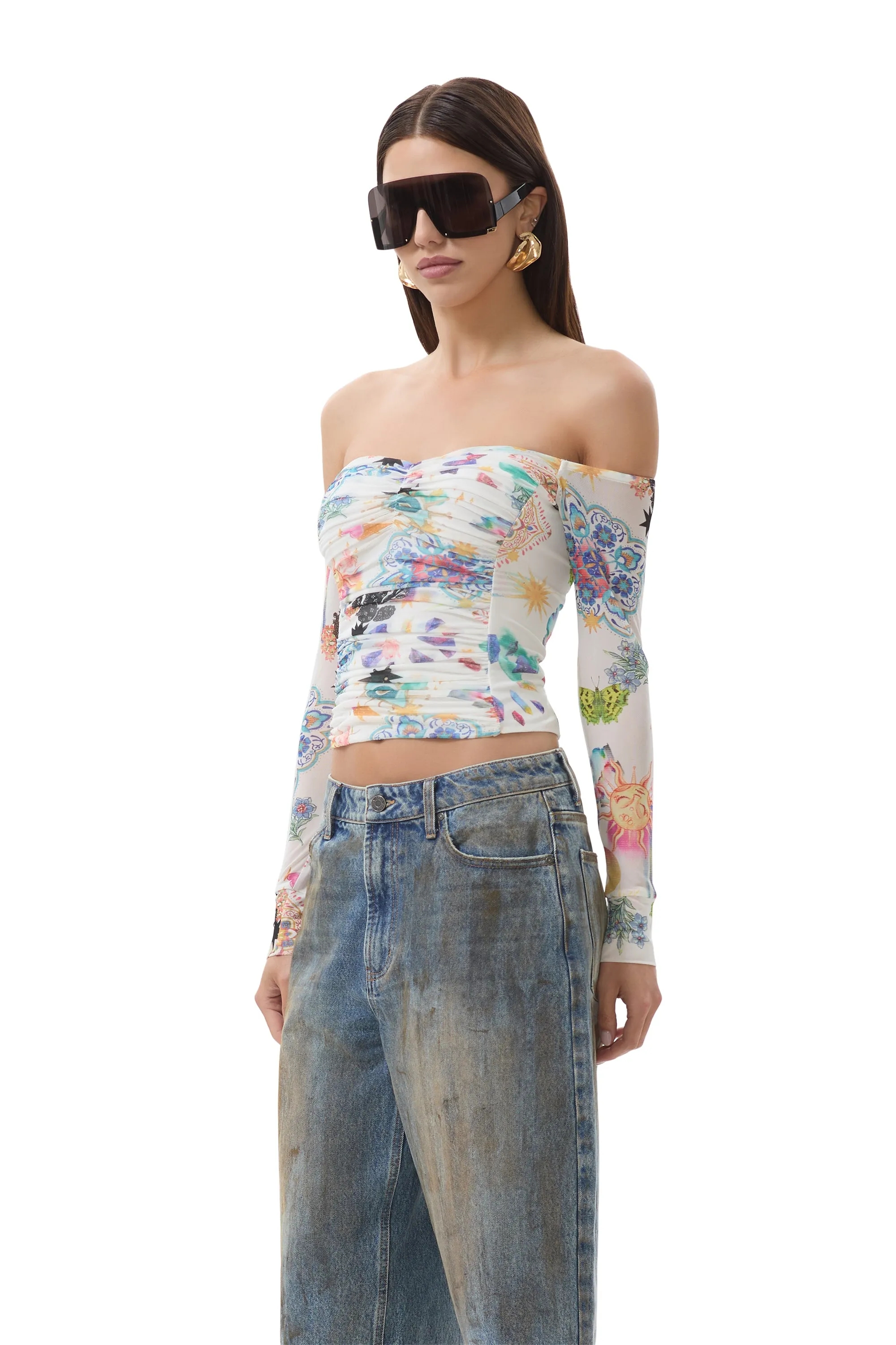 Odilla Top - Summer Convo Double Stitched Hem