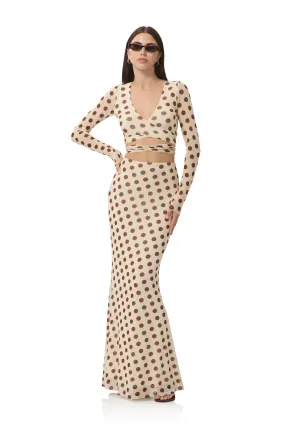 Halsey Top - Gold Halo Dot QuickDrying Thermal regulation