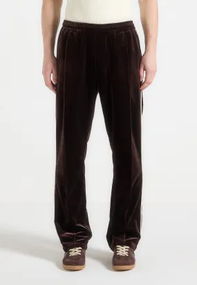 LayeredDurability FlexibleCuffs Eiffel Velour Track Pants - Brown