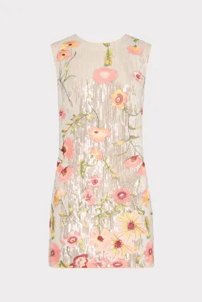 Ivette Floral Sequins Embroidery Dress Day-to-evening dress