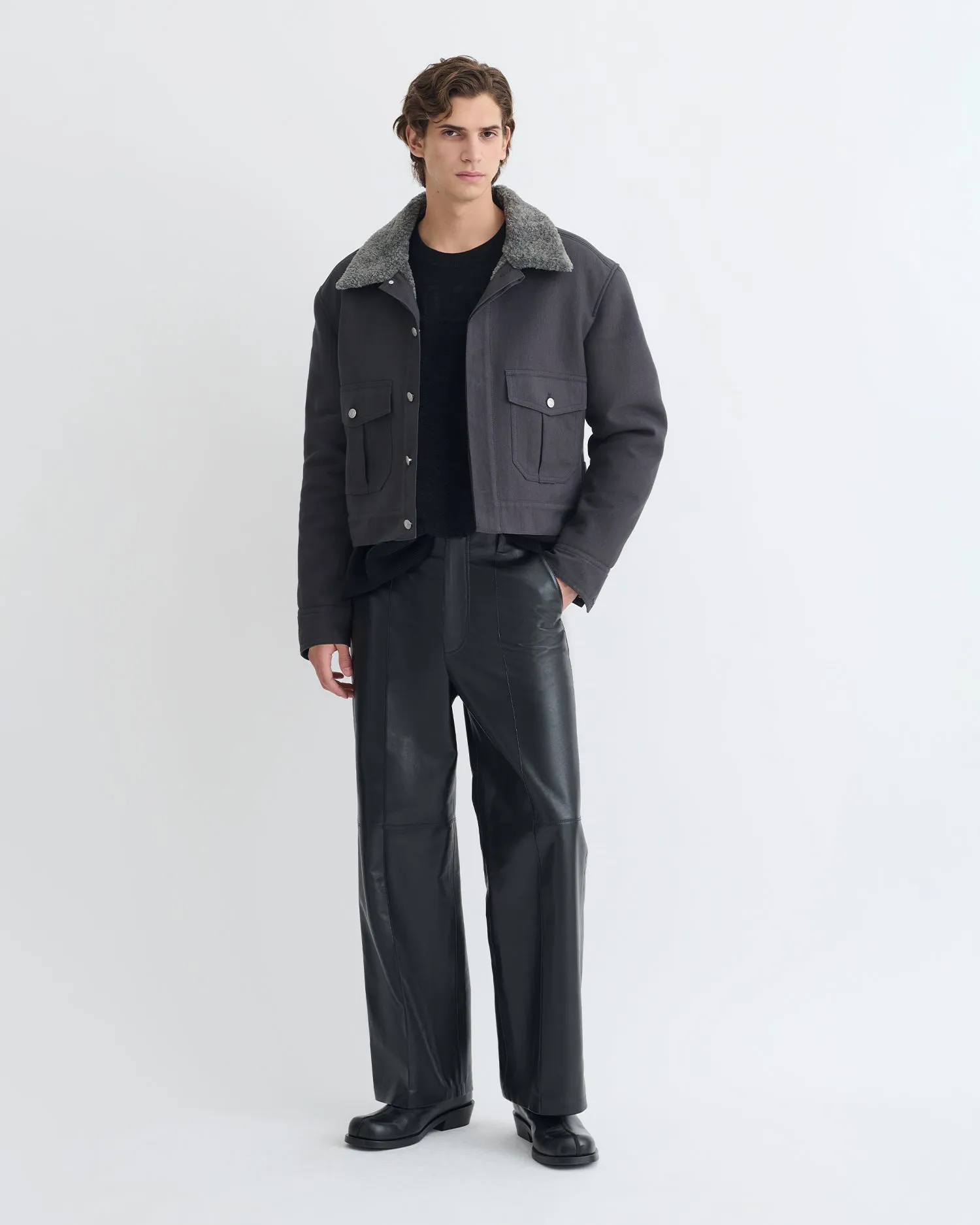 Nowell - Wax Cotton Jacket - Graphite Little boy