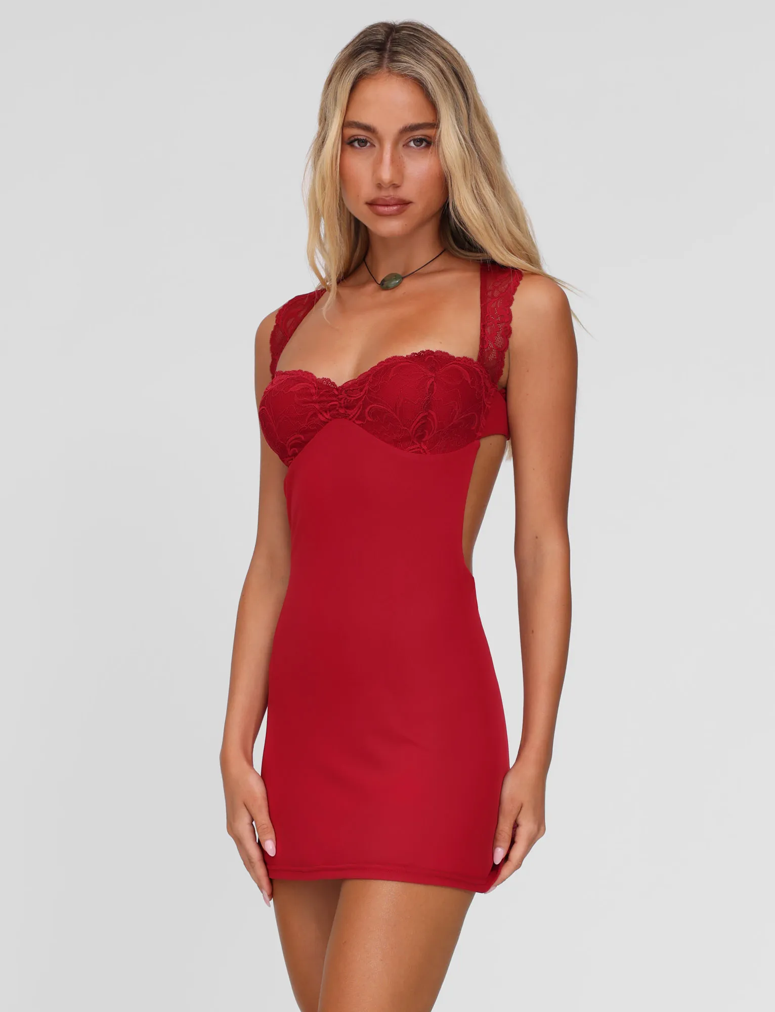 NYOMI MINI DRESS - RED : RED Urban Motion