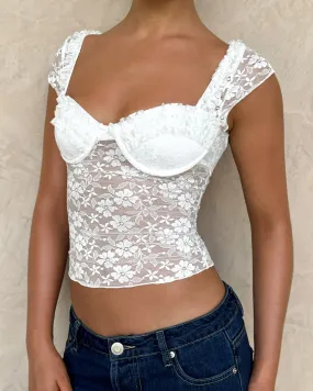 NYRA TOP - WHITE Hot Weather Ethically Sourced Yarn