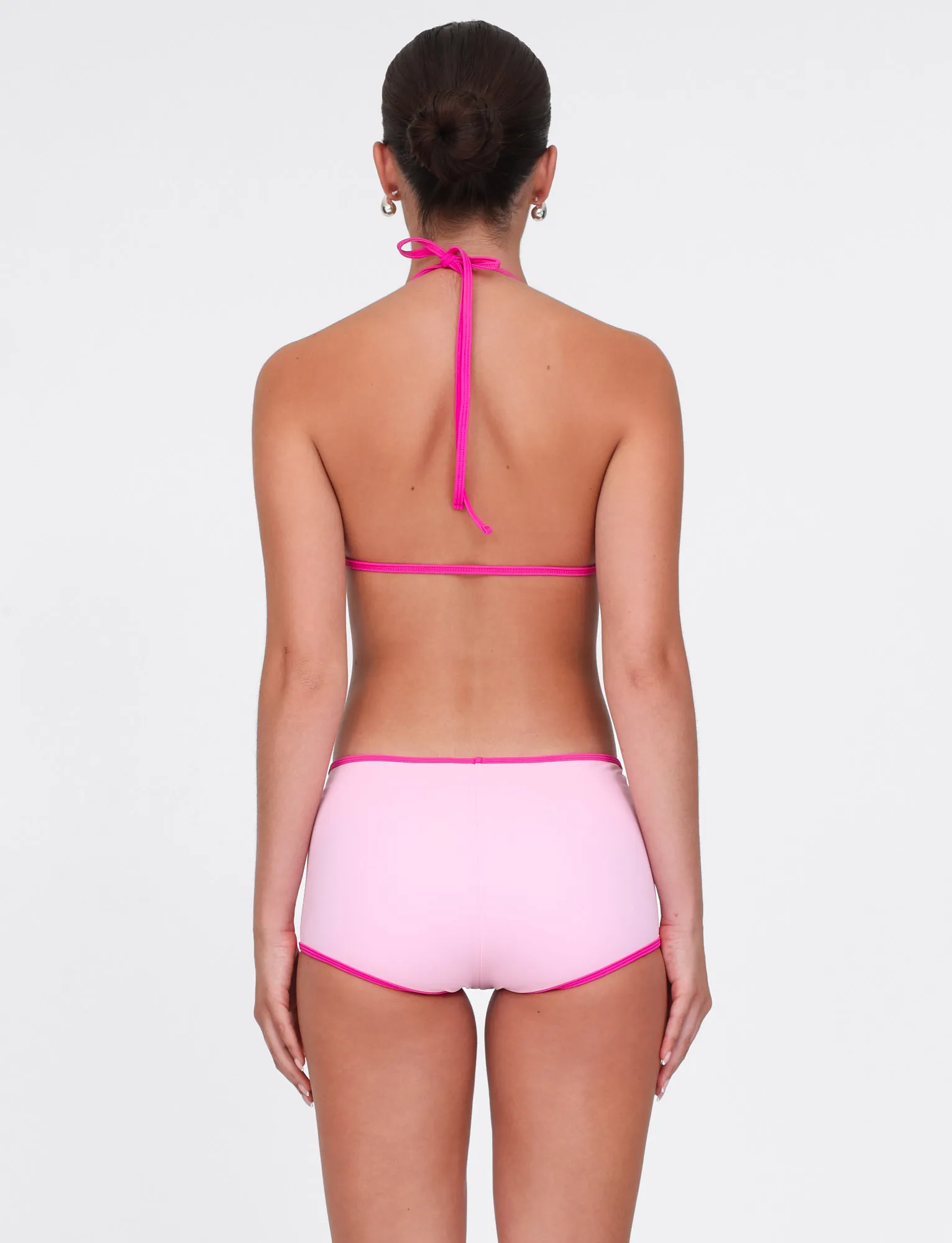 KRISTIN BIKINI BOTTOM - PINK Elastic Straps Swim