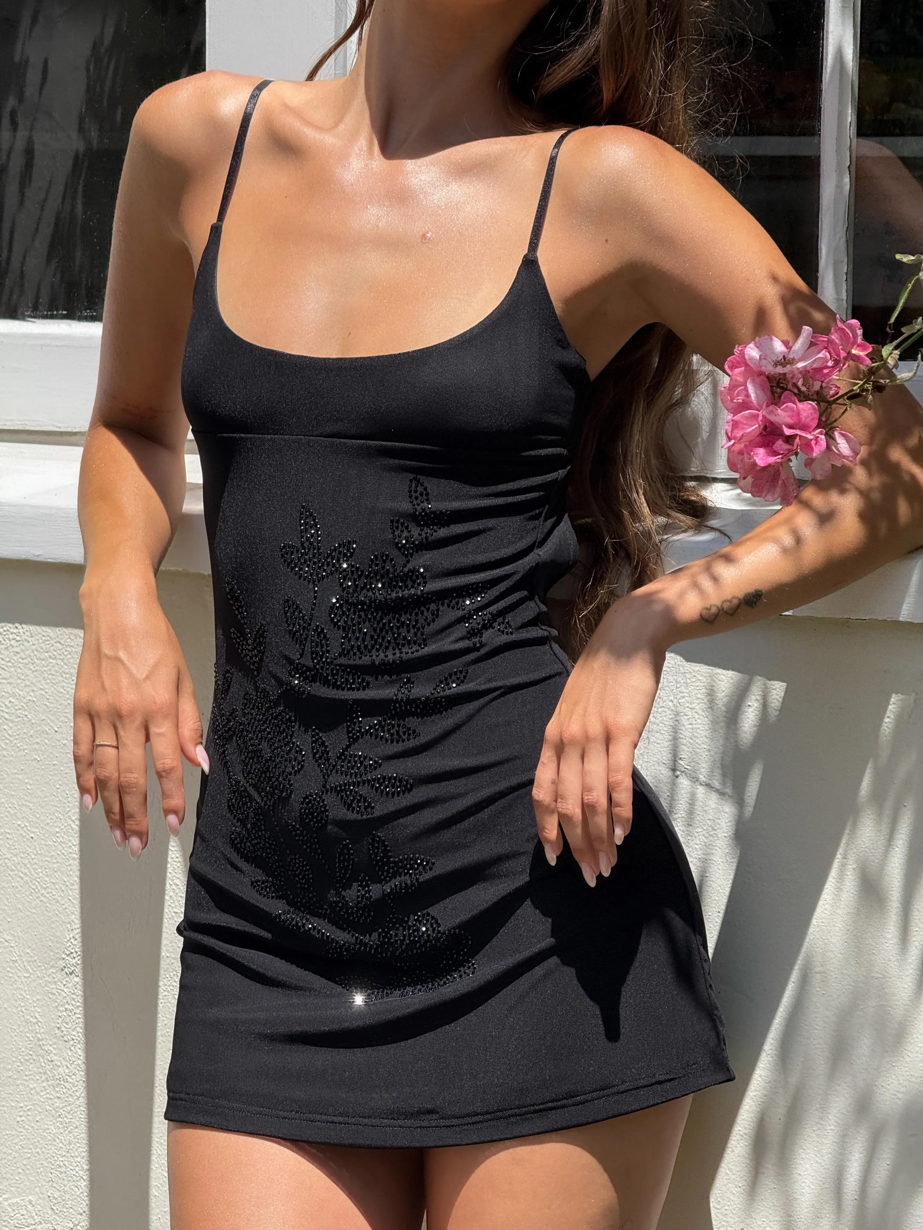 Relaxed Layers OCTAVIA MINI DRESS - BLACK