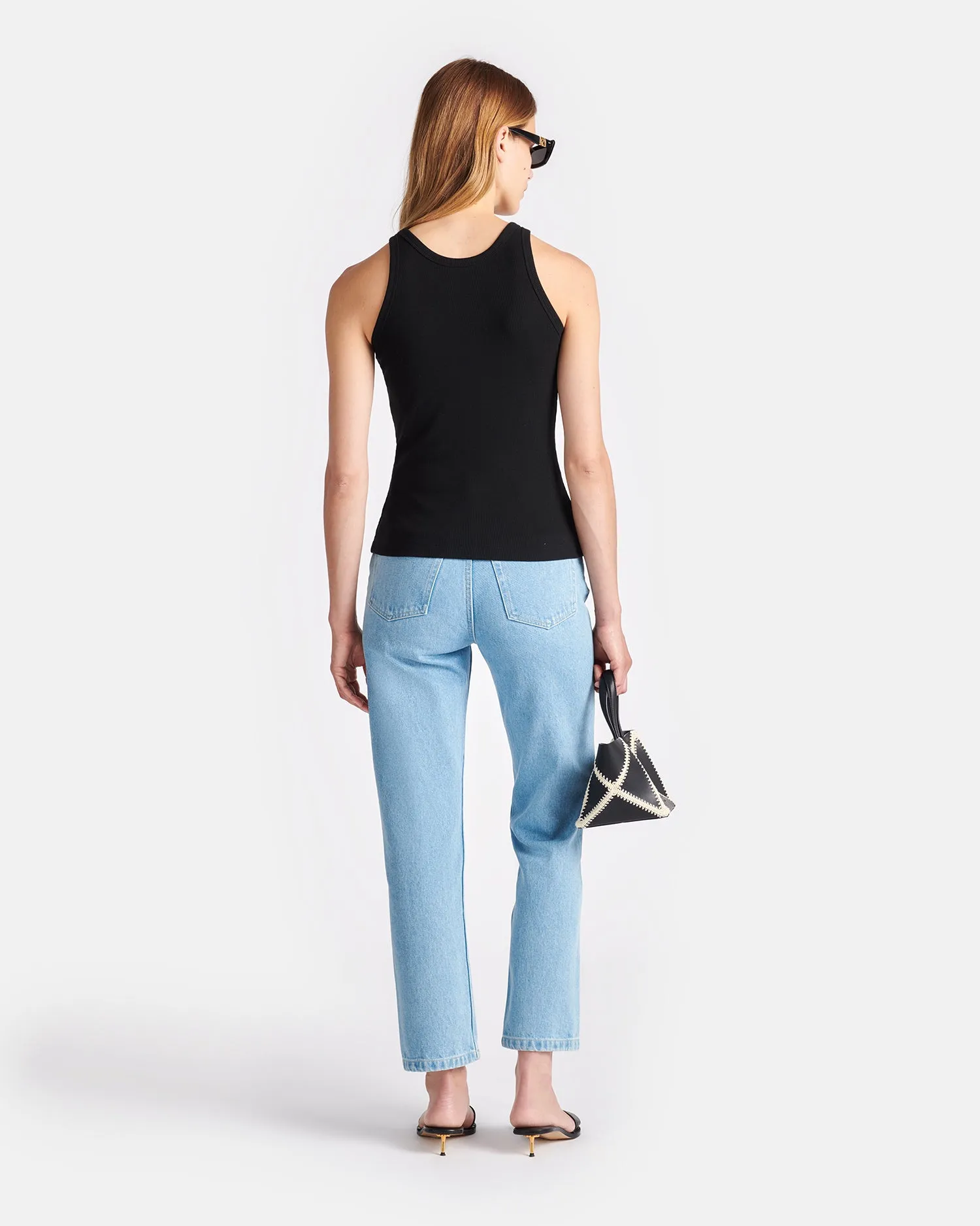 Herve - Ribbed-Jersey Tank Top - Black FlexibleLayeredConstruction No Iron Fabric