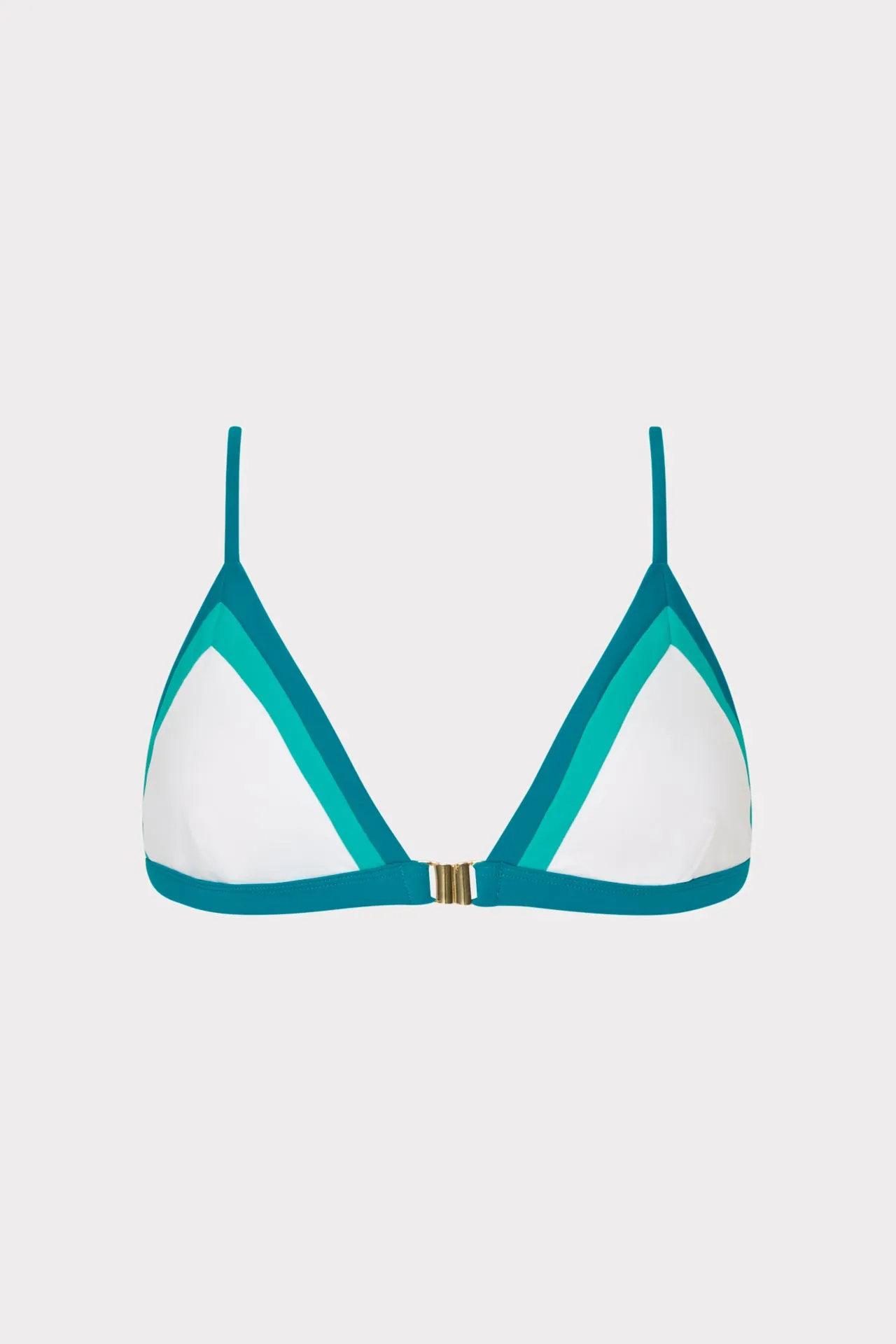 Durable Elastic Binding Effortless Glam Positano Color Block Bikini Top
