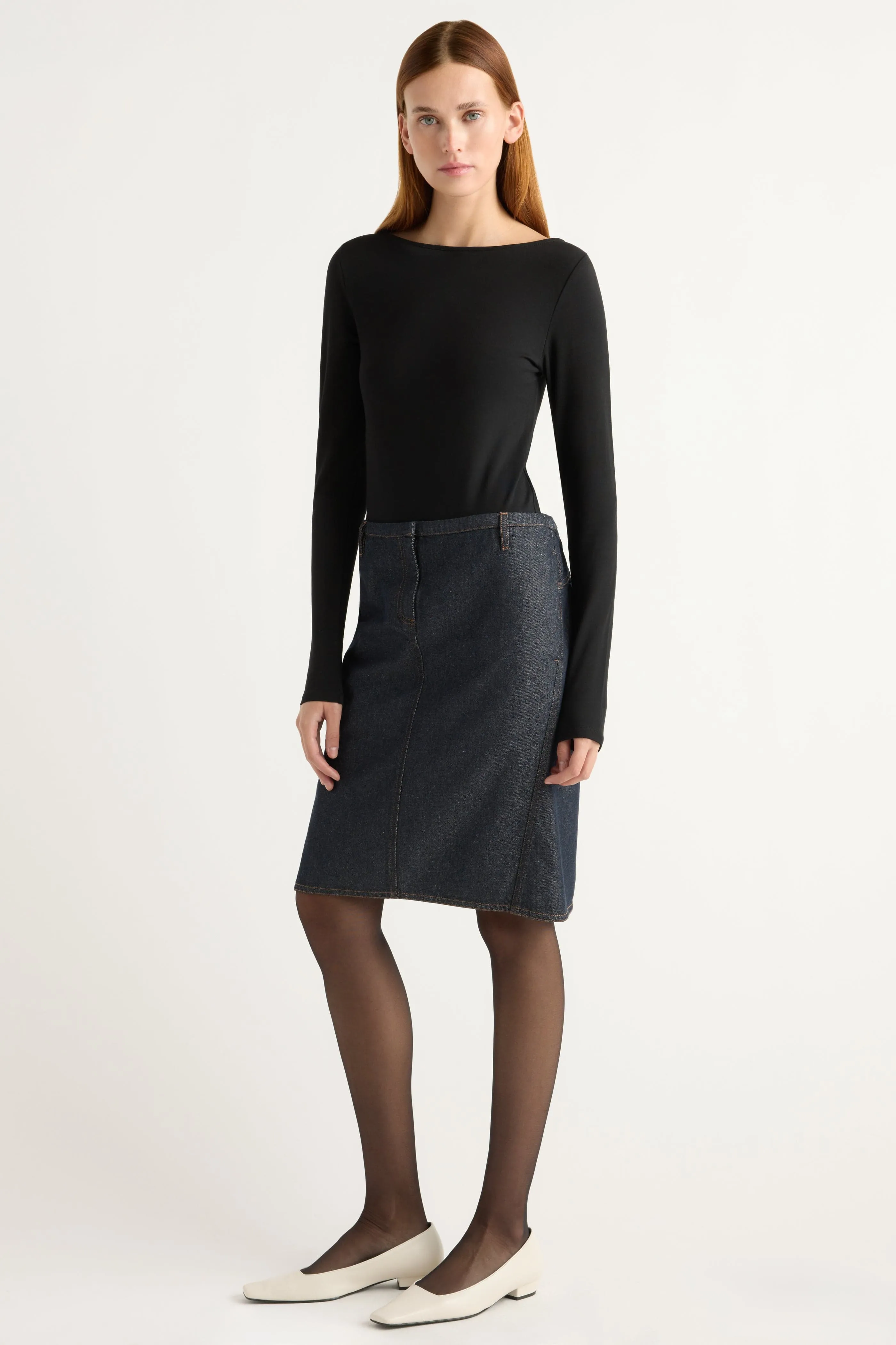 Lainey Organic Cotton Slit-Neck Tee Adjustable Shoulder Straps Flexible Waistband