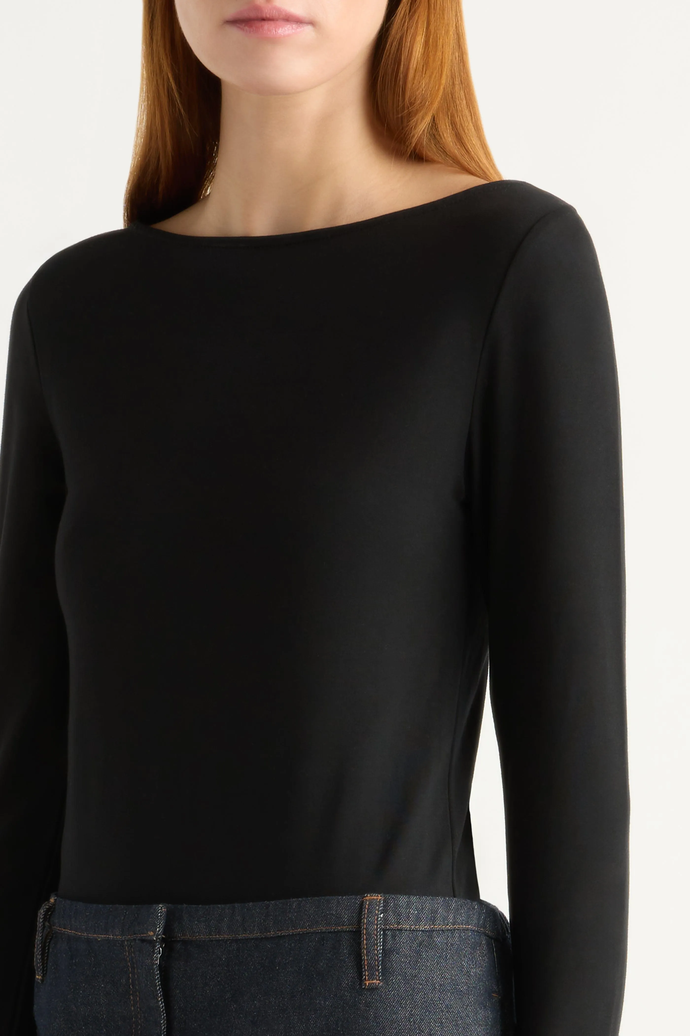 Lainey Organic Cotton Slit-Neck Tee Adjustable Hem Toggles