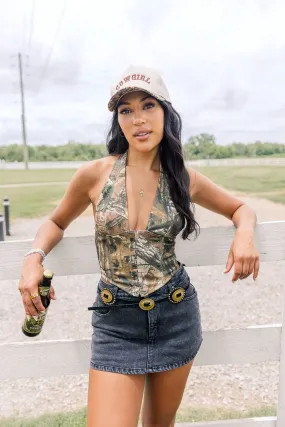 Urban Camo Corset Top Unstructured Fit HypoallergenicMaterial